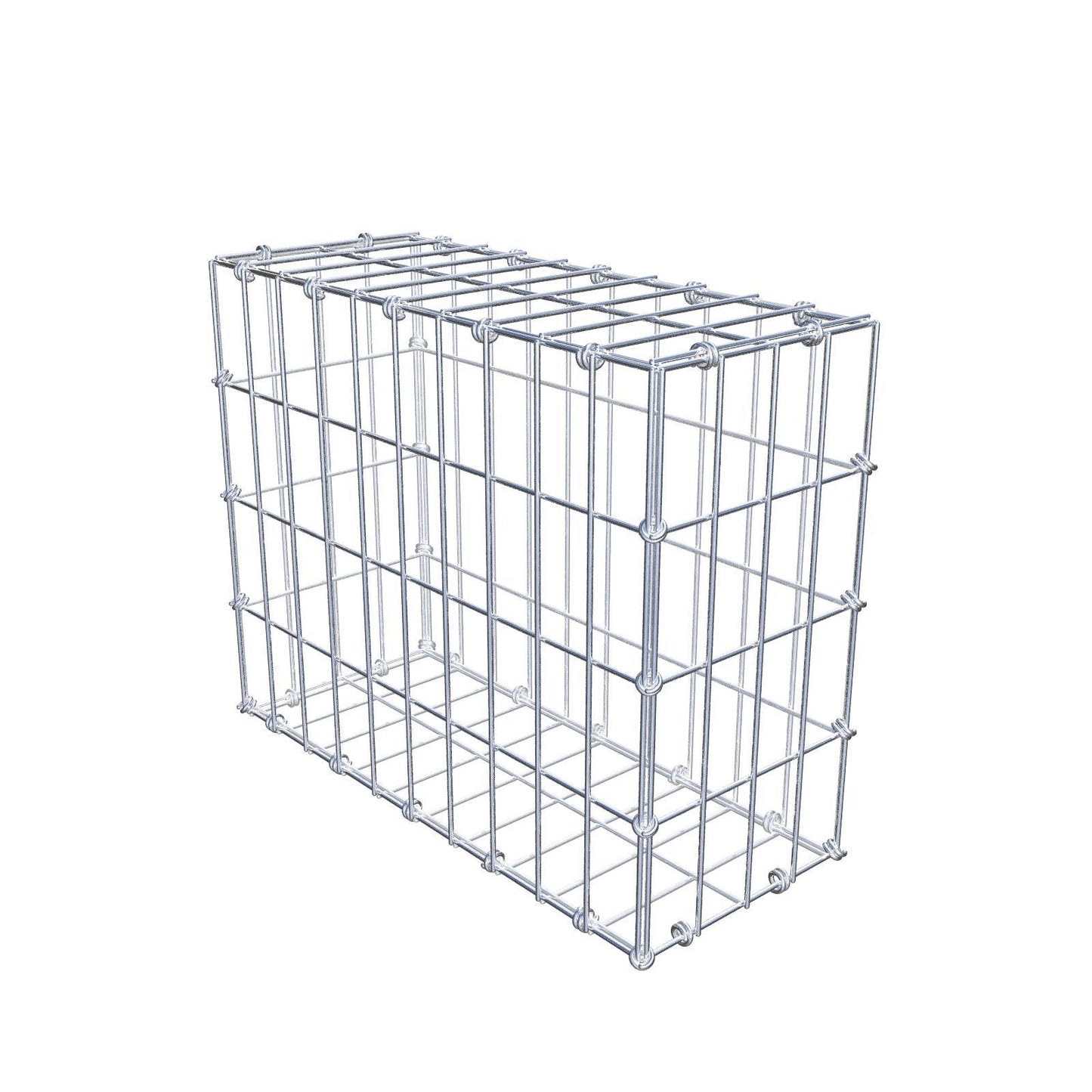 Gabion 50 cm x 40 cm x 20 cm (L x H x P), mailles 5 x 10 cm, anneau en spirale
