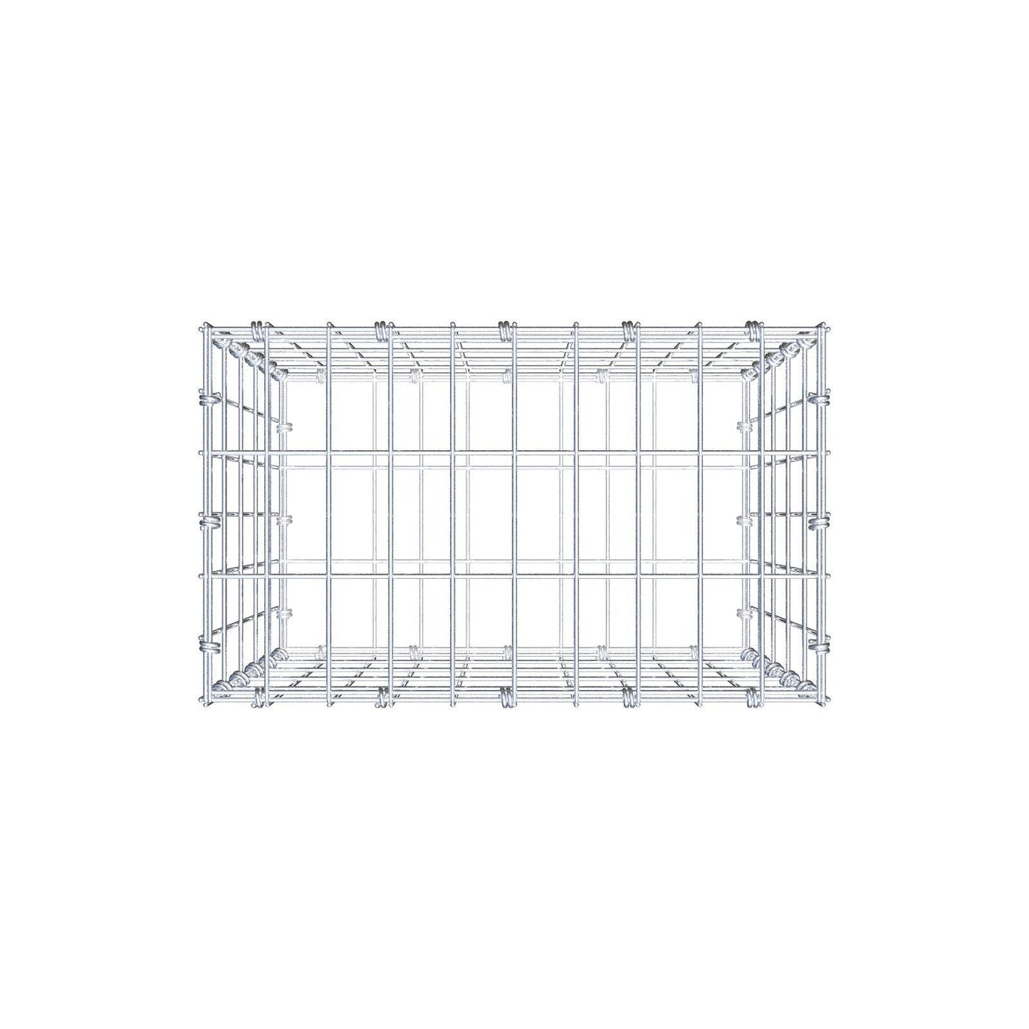 Gabion 50 cm x 50 cm x 30 cm (L x H x P), mailles 5 x 10 cm, anneau en spirale