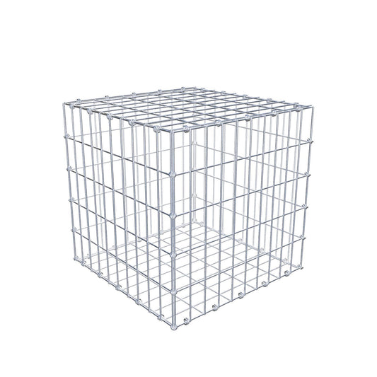 Gabion 50 cm x 50 cm x 50 cm (L x H x D), maskstorlek 5 x 10 cm, spiralring
