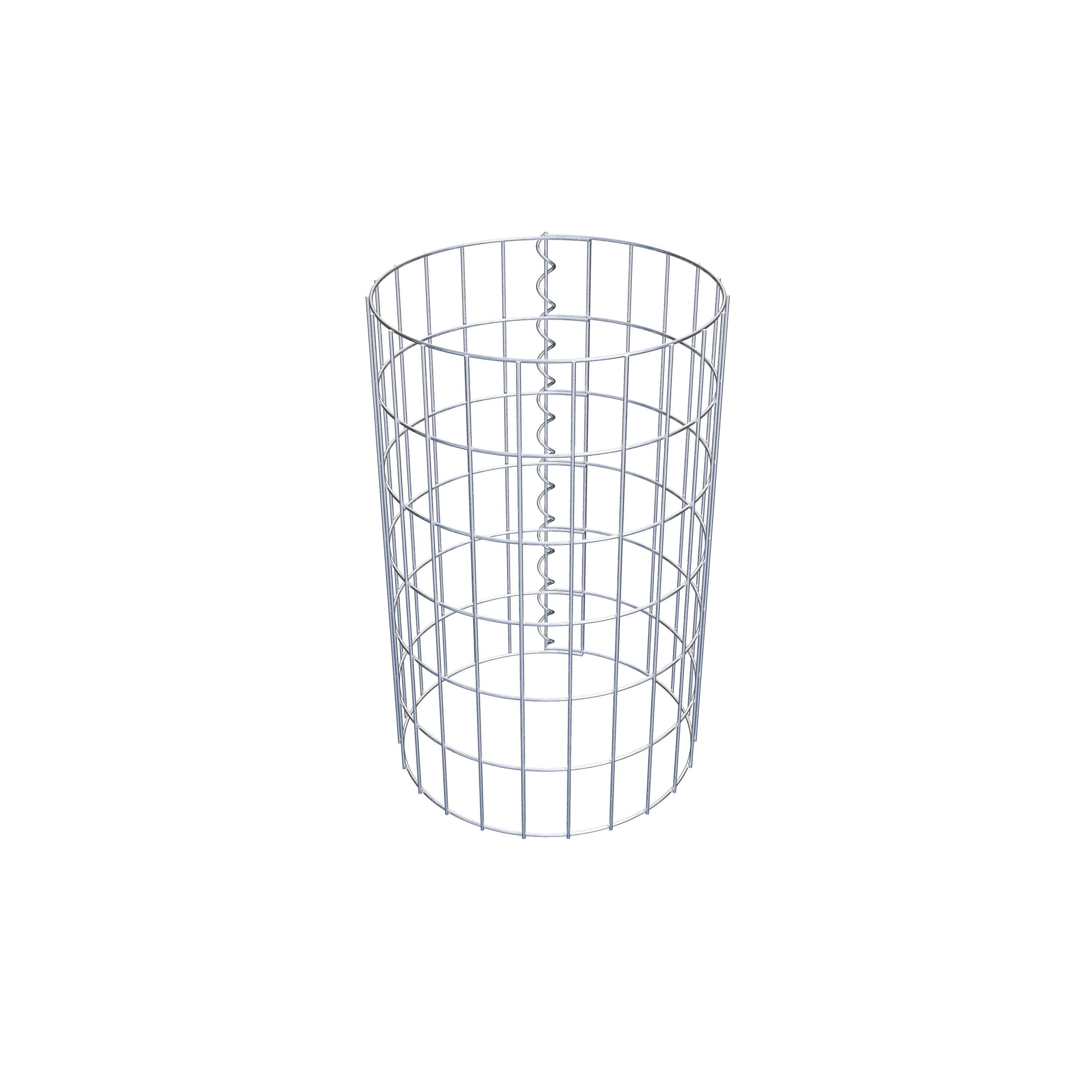 Schanskorf kolom diameter 37 cm, MW 5 x 10 cm rond