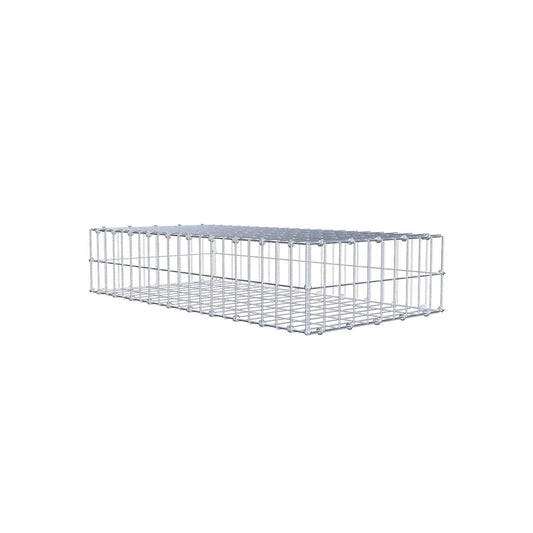 Gabione 100 cm x 20 cm x 50 cm (L x H x T), Maschenweite 5 x 10 cm, Spiralring