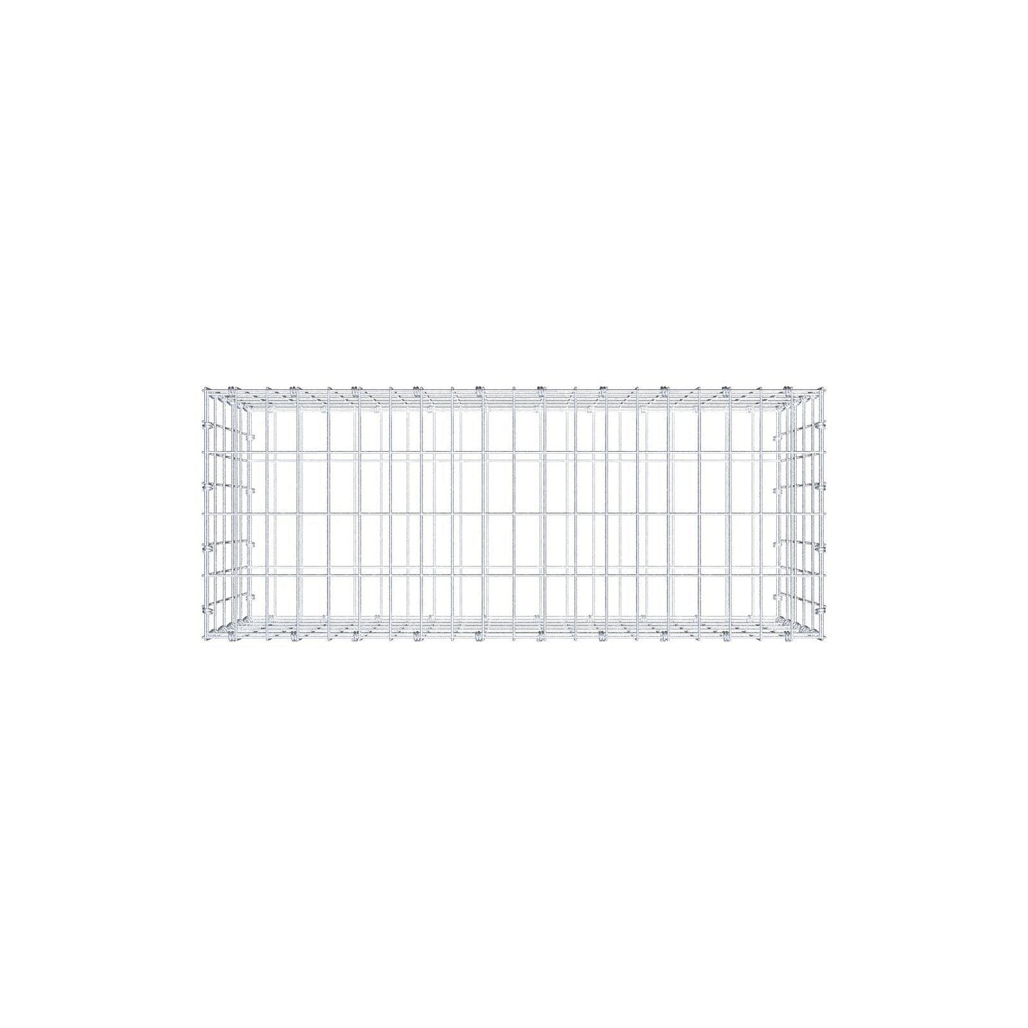 Gabion 100 cm x 50 cm x 40 cm (L x H x D), maskestørrelse 5 x 10 cm, spiralring