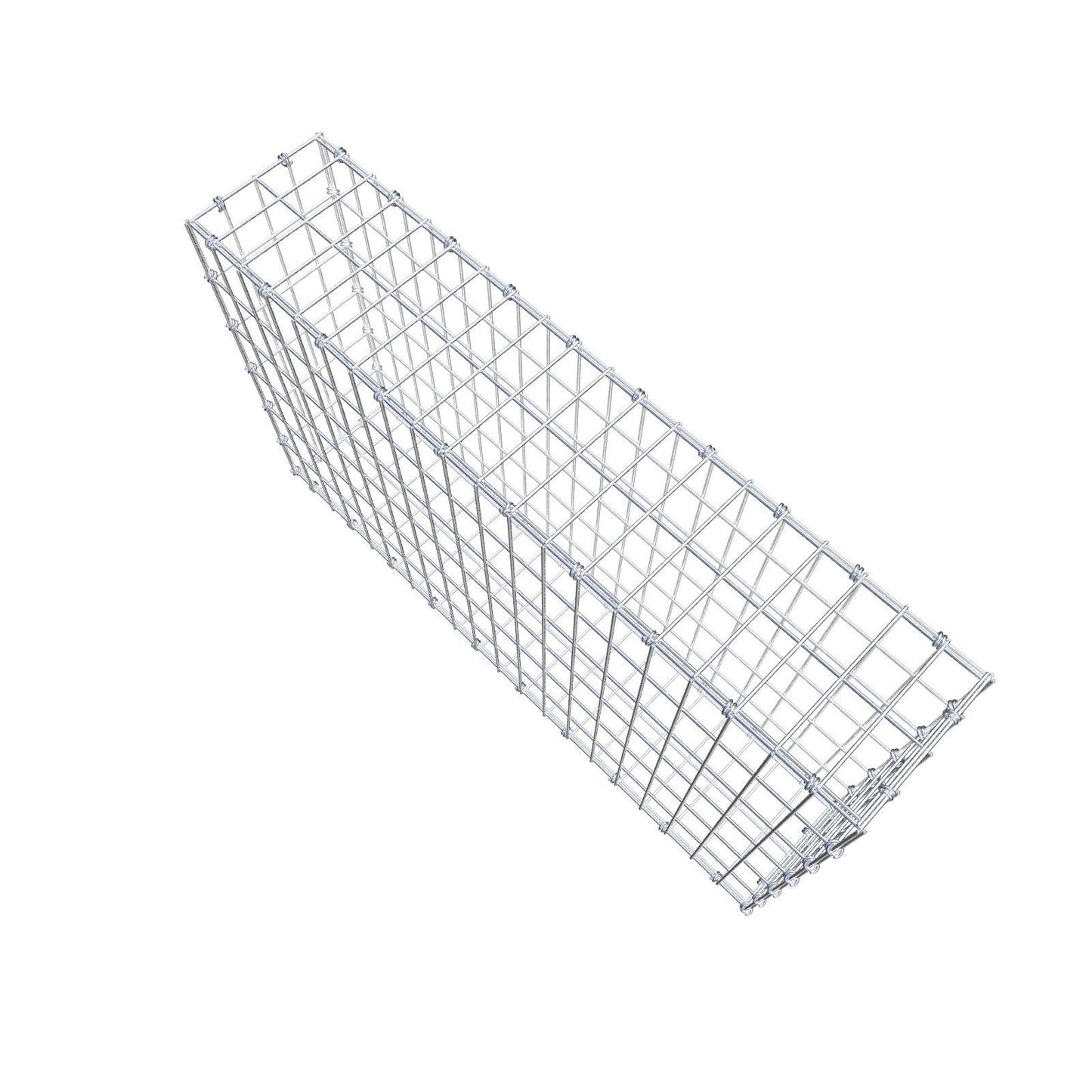 Gabion 100 cm x 60 cm x 20 cm (L x H x D), maskestørrelse 5 x 10 cm, spiralring