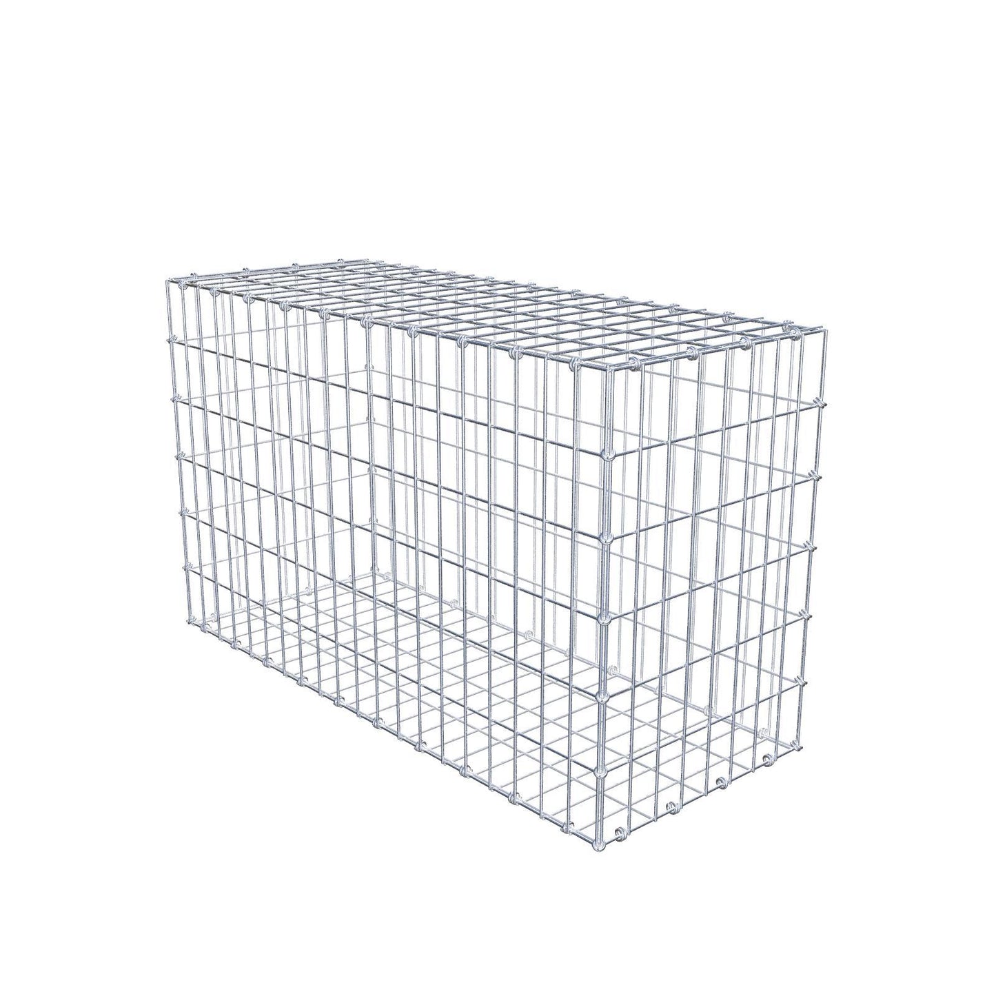 Gabion 100 cm x 60 cm x 40 cm (L x H x D), maskestørrelse 5 x 10 cm, spiralring