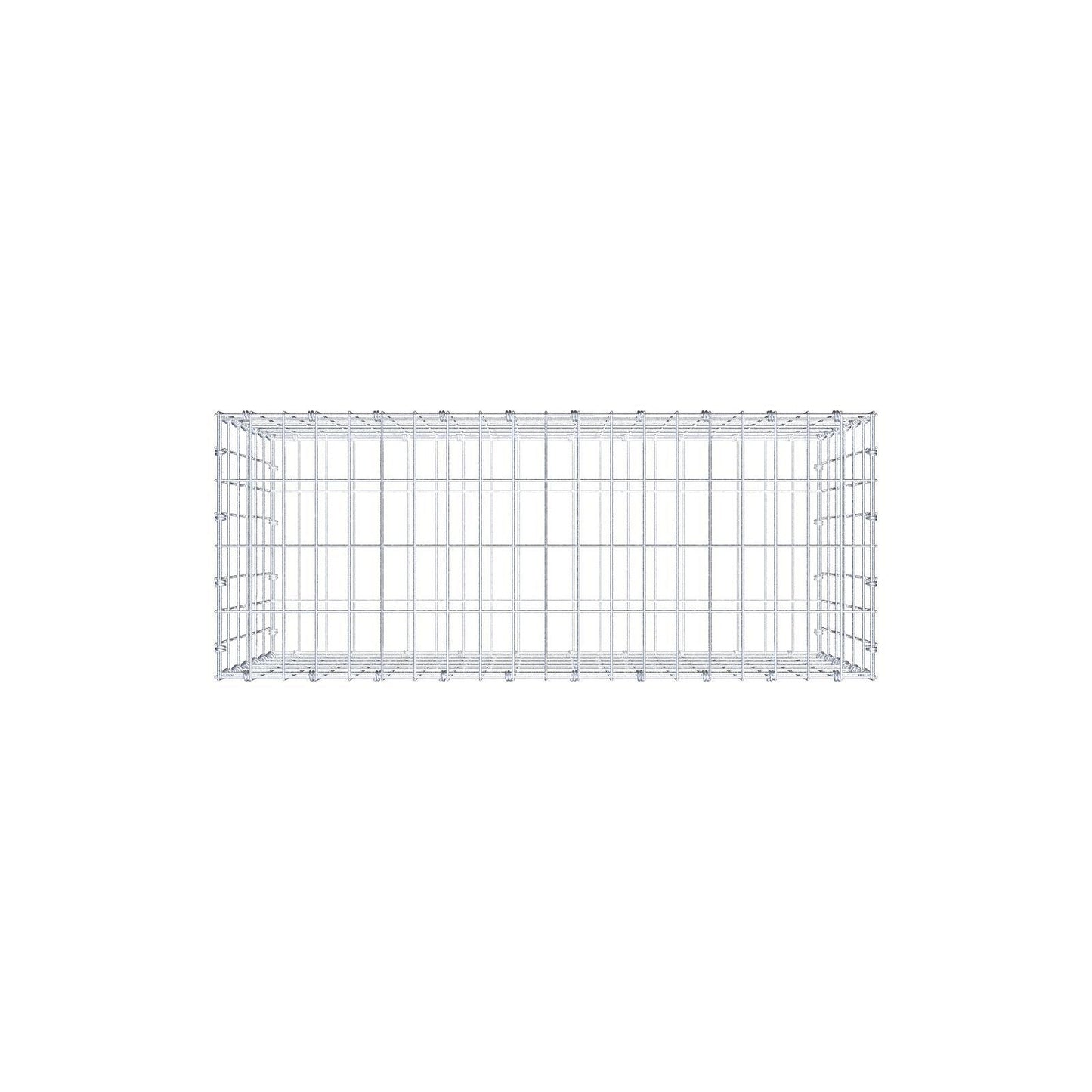 Gabion 100 cm x 60 cm x 40 cm (L x H x D), maskestørrelse 5 x 10 cm, spiralring