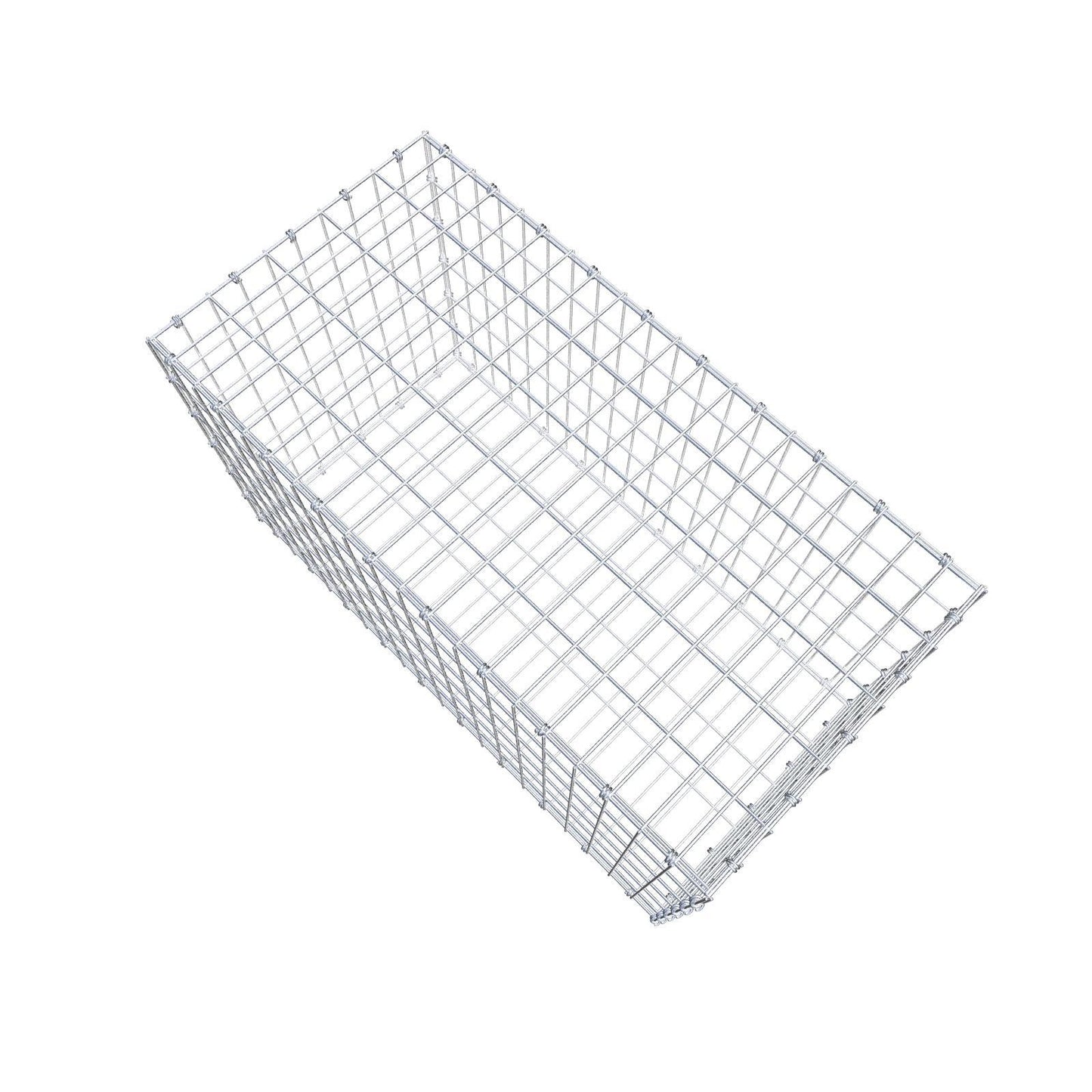 Gabion 100 cm x 60 cm x 50 cm (L x H x D), maskestørrelse 5 x 10 cm, spiralring