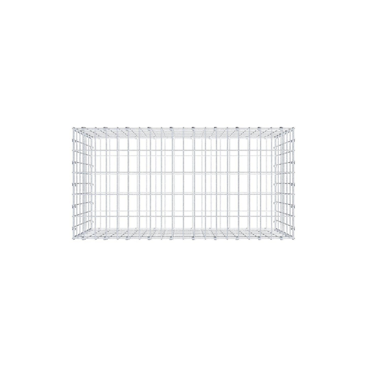 Gabion 100 cm x 60 cm x 50 cm (L x H x D), maskestørrelse 5 x 10 cm, spiralring