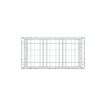 Gabion 100 cm x 60 cm x 50 cm (L x H x D), maskestørrelse 5 x 10 cm, spiralring