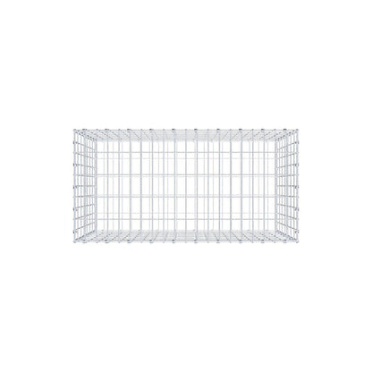 Gabion 100 cm x 70 cm x 50 cm (L x H x D), maskestørrelse 5 x 10 cm, spiralring