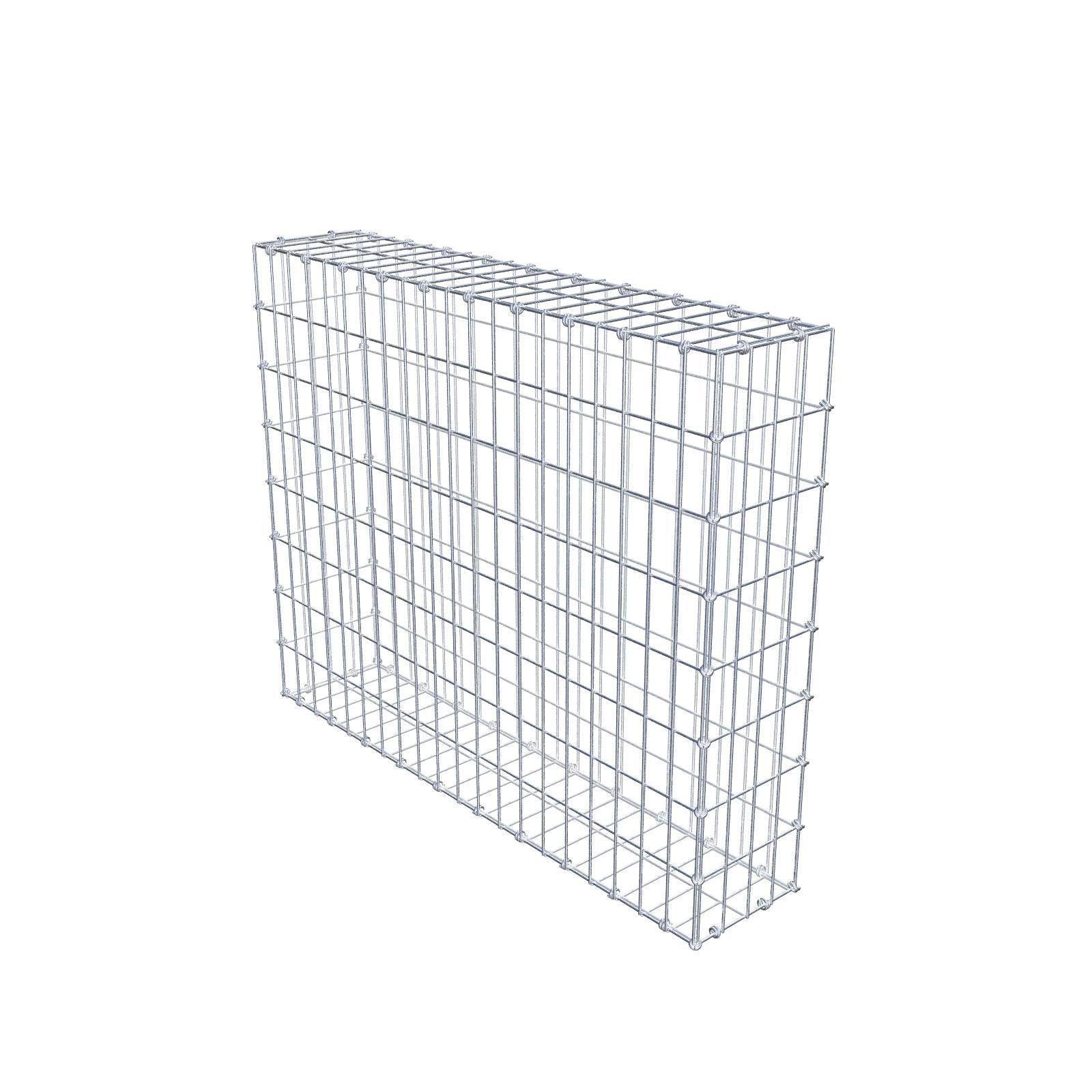 Gabion 100 cm x 80 cm x 20 cm (L x H x D), mesh size 5 x 10 cm, spiral ring