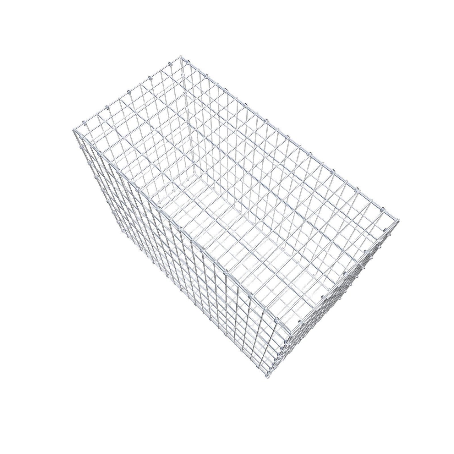 Gabion 100 cm x 80 cm x 50 cm (L x H x D), maskestørrelse 5 x 10 cm, spiralring