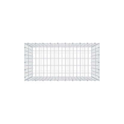 Gabion 100 cm x 80 cm x 50 cm (L x H x D), maskestørrelse 5 x 10 cm, spiralring