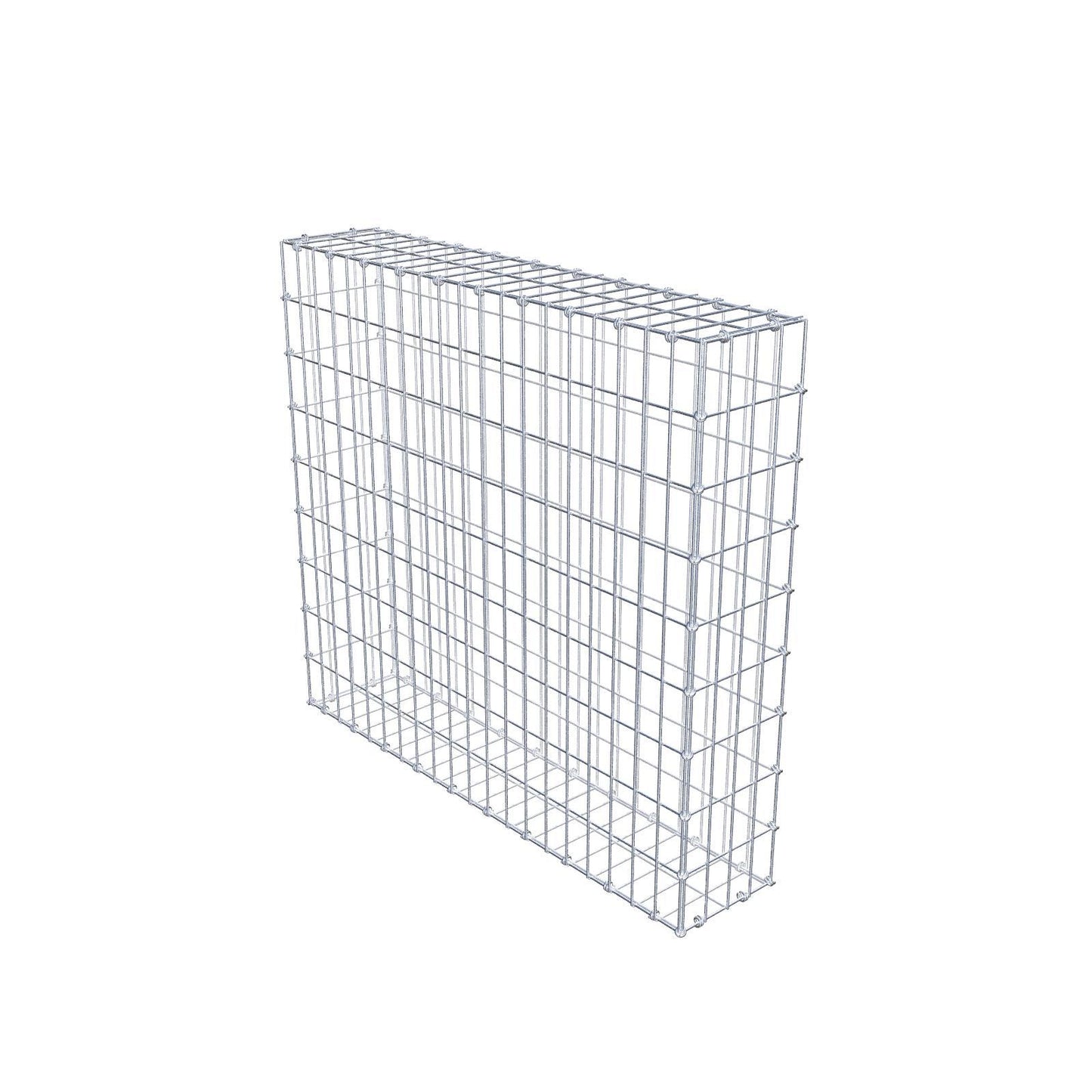 Gabion 100 cm x 90 cm x 20 cm (L x H x D), maskestørrelse 5 x 10 cm, spiralring