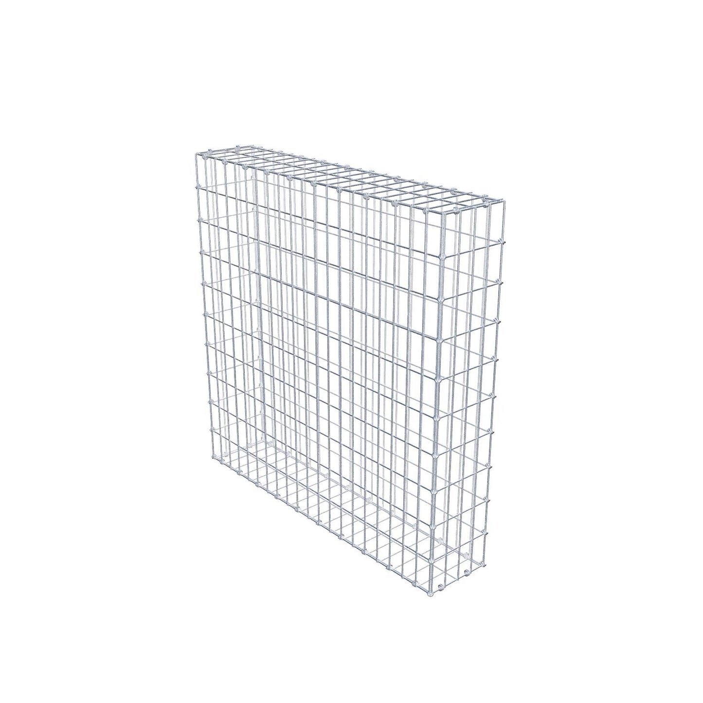 Gabion 100 cm x 100 cm x 20 cm (L x H x D), mesh size 5 x 10 cm, spiral ring