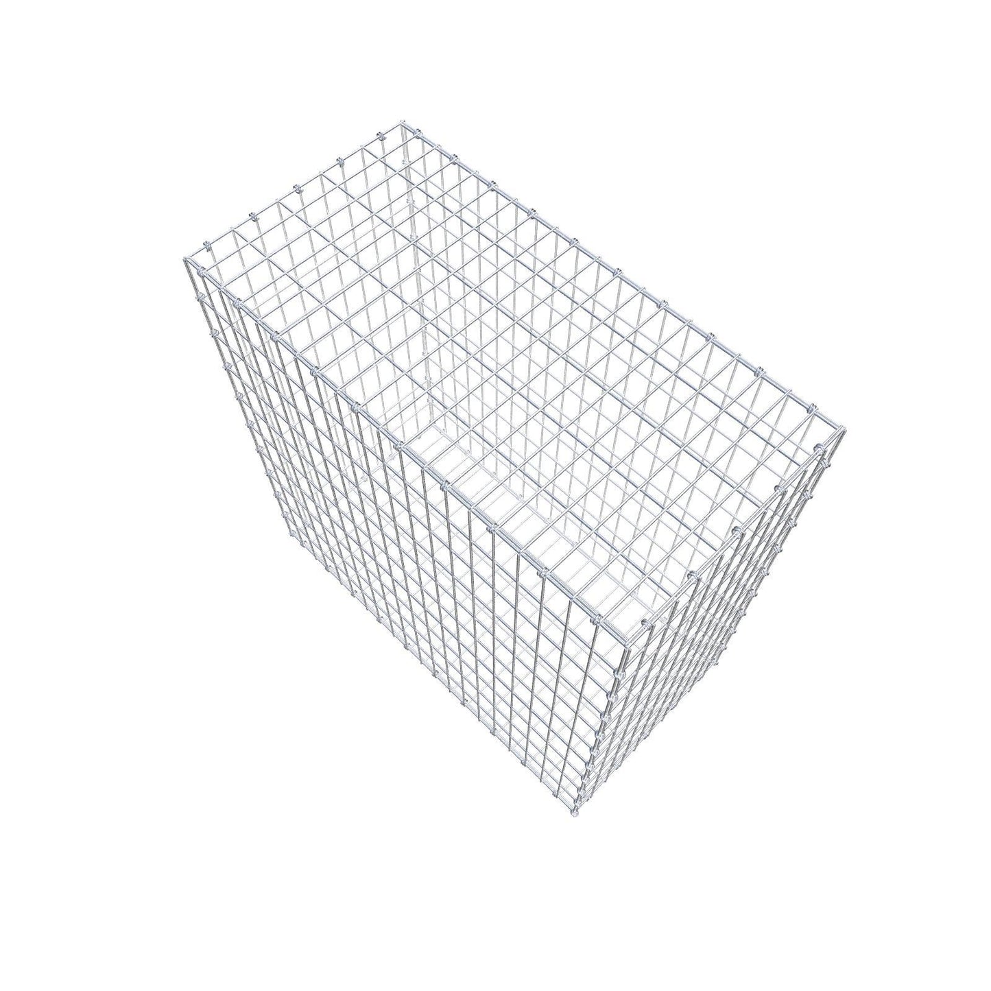 Gabion 100 cm x 100 cm x 50 cm (L x H x D), maskestørrelse 5 x 10 cm, spiralring