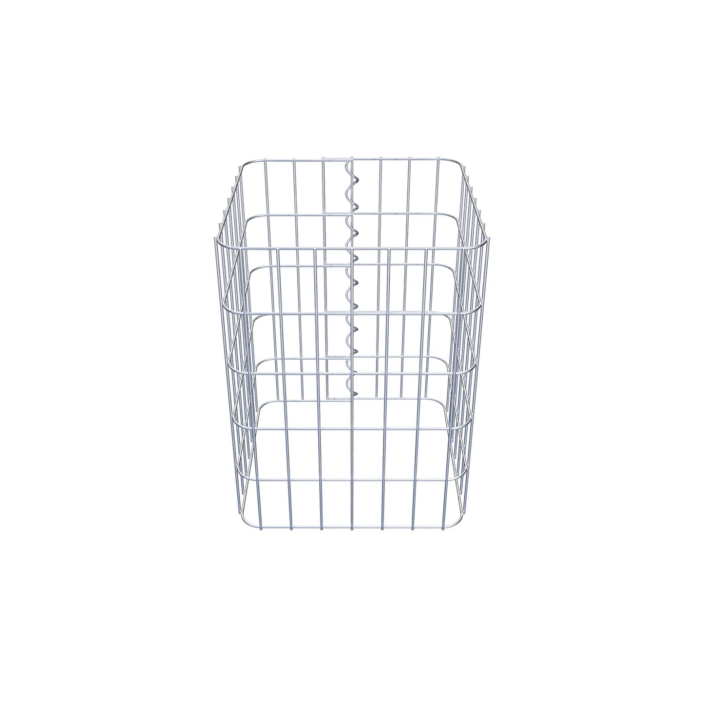 Coluna de gabião 37 x 37 cm, MW 5 x 10 cm quadrado