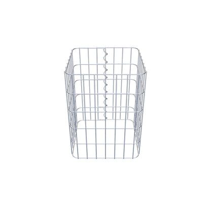 Coluna de gabião 37 x 37 cm, MW 5 x 10 cm quadrado