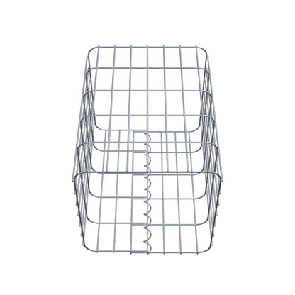 Coluna de gabião 37 x 37 cm, MW 5 x 10 cm quadrado
