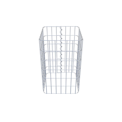 Coluna de gabião 37 x 37 cm, MW 5 x 10 cm quadrado