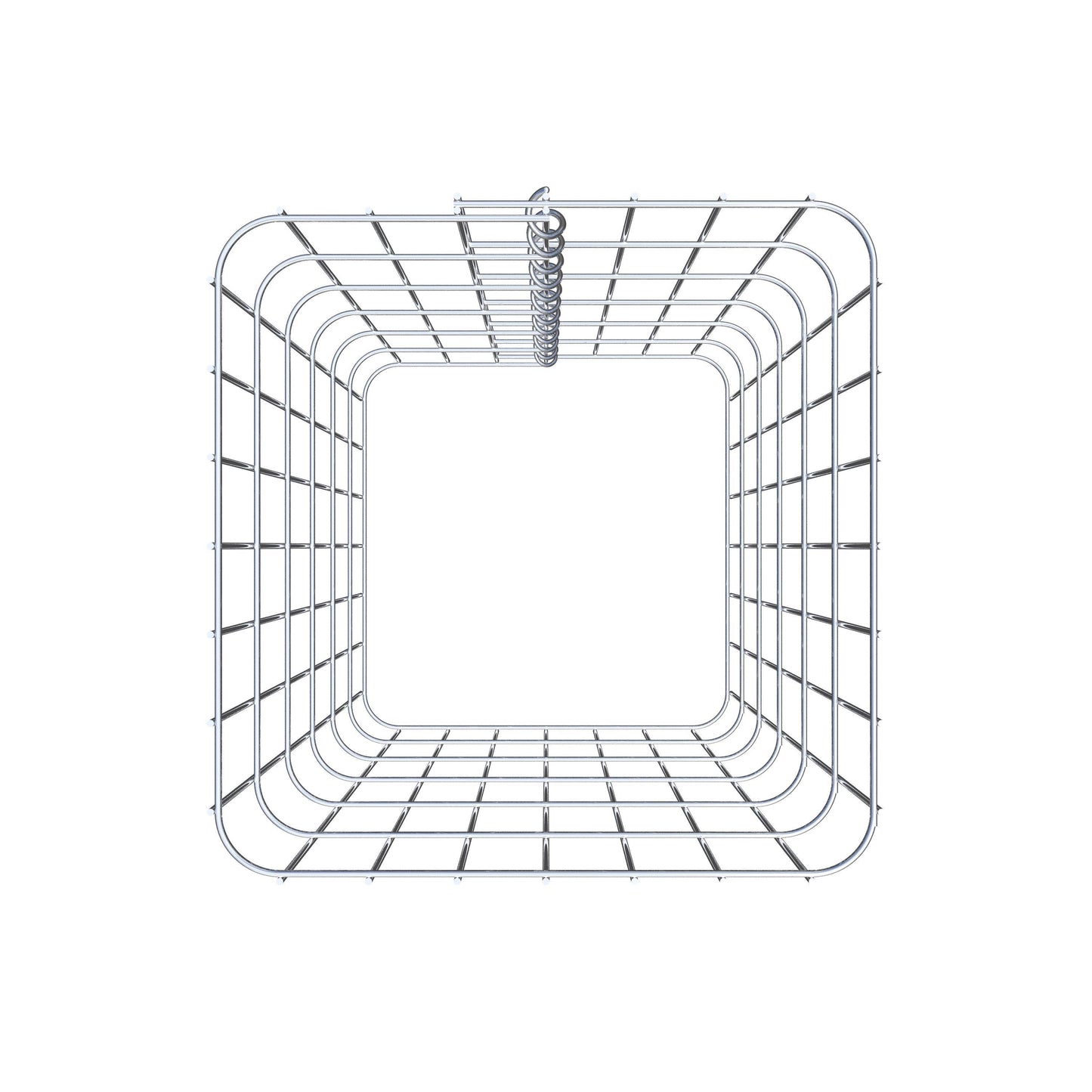 Coluna de gabião 37 x 37 cm, MW 5 x 10 cm quadrado