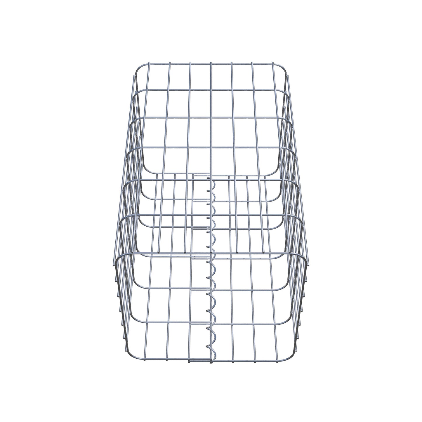 Coluna de gabião 37 x 37 cm, MW 5 x 10 cm quadrado