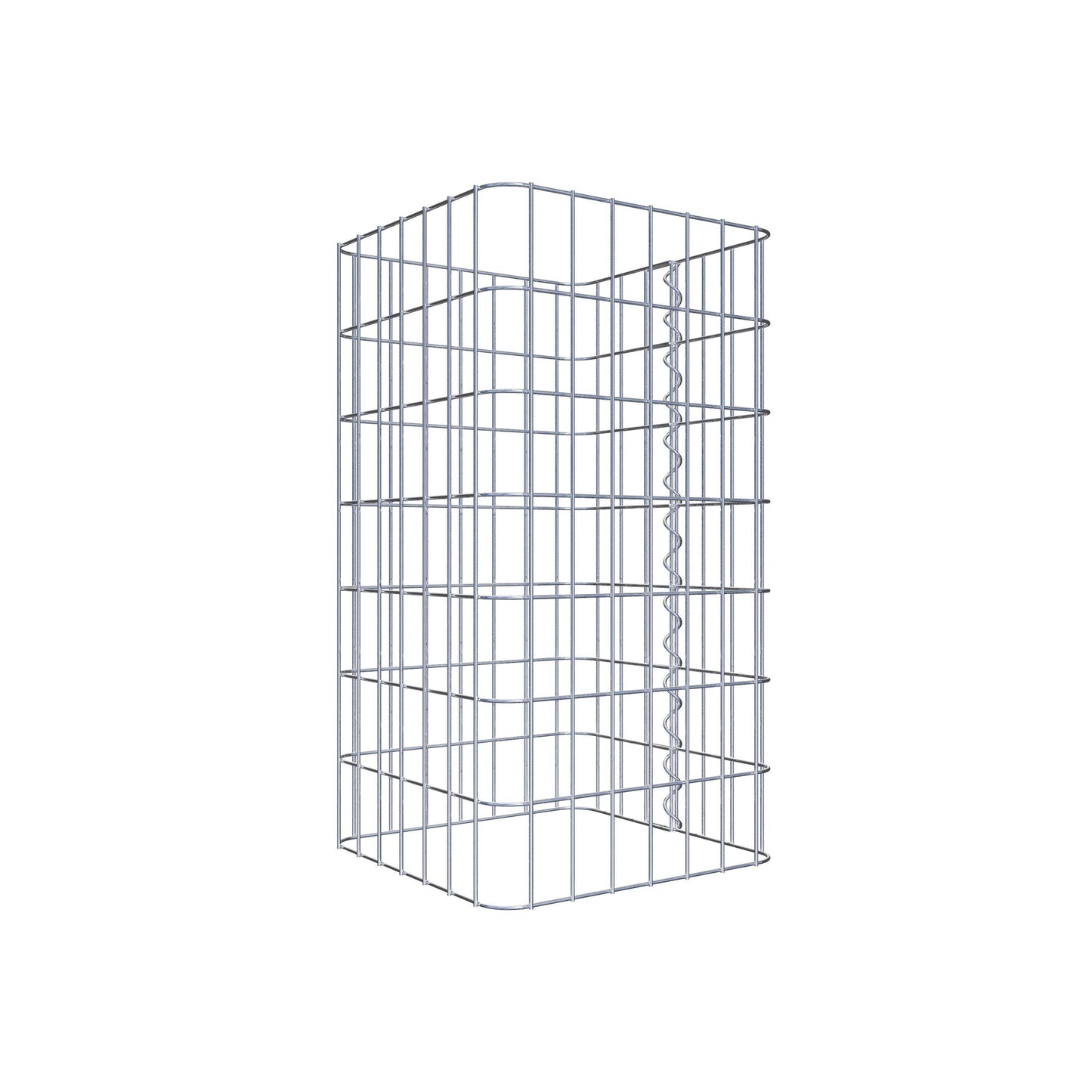 Coluna de gabião 37 x 37 cm, MW 5 x 10 cm quadrado