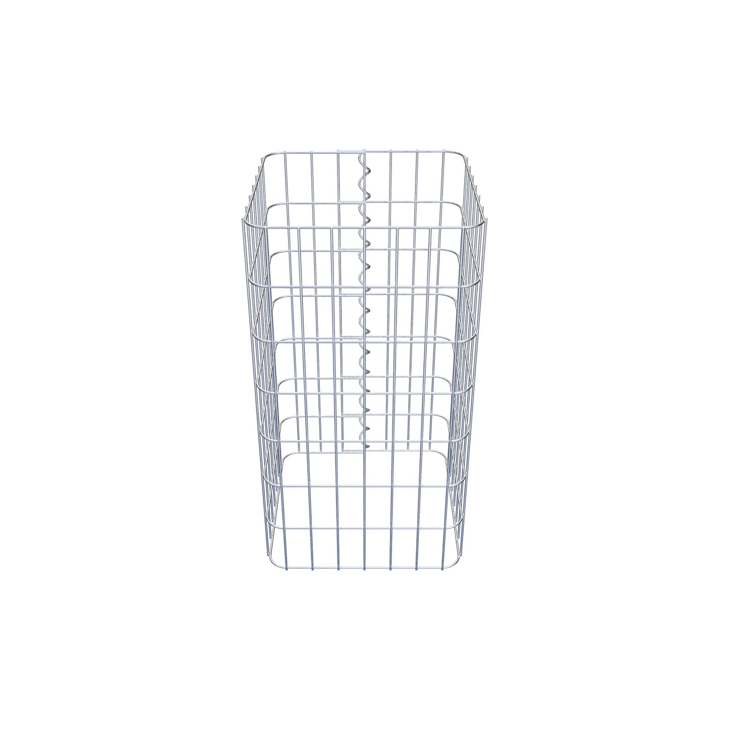 Coluna de gabião 37 x 37 cm, MW 5 x 10 cm quadrado