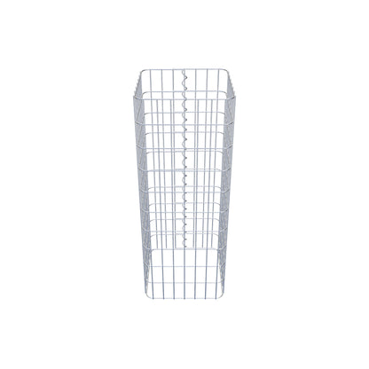 Coluna de gabião 37 x 37 cm, MW 5 x 10 cm quadrado