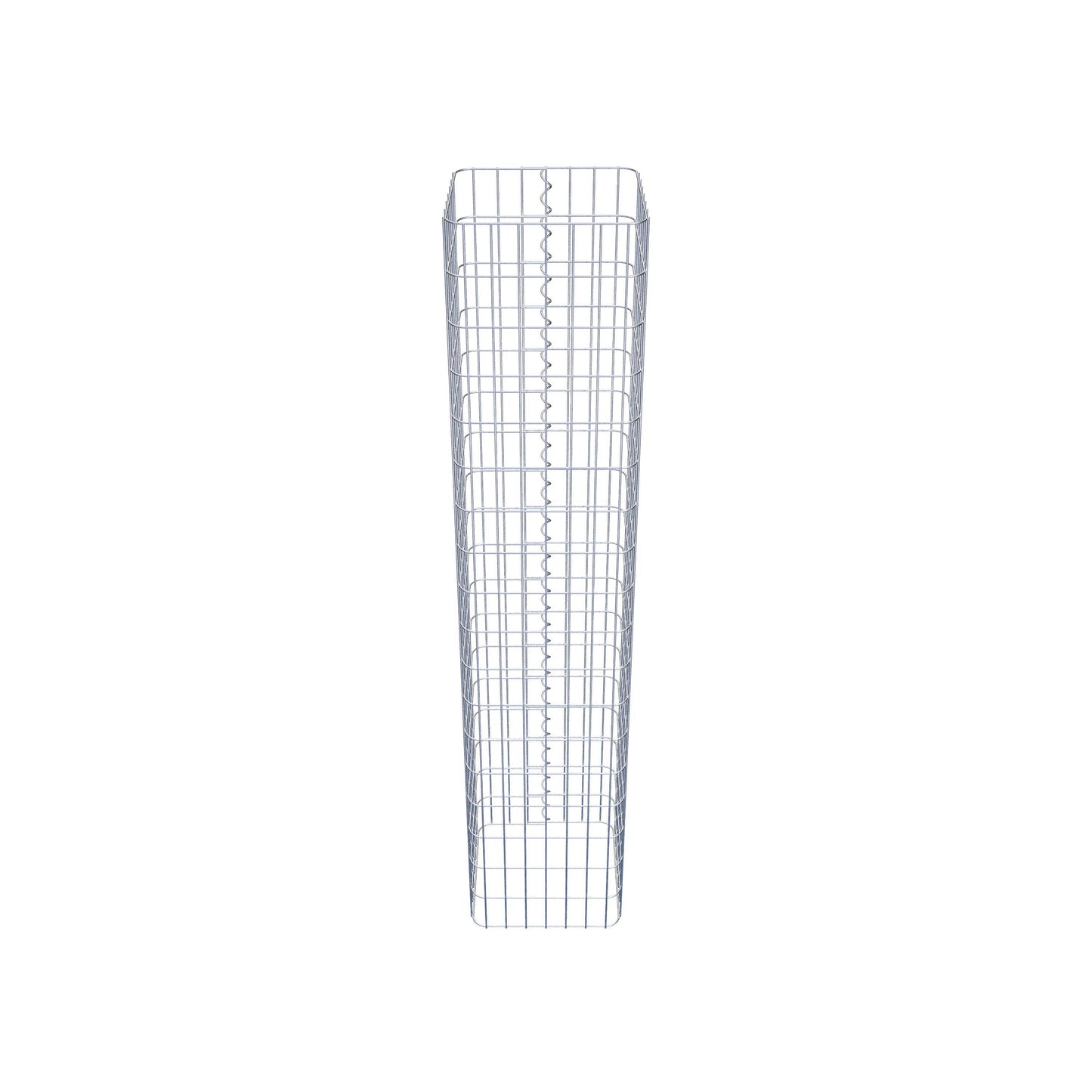 Coluna de gabião 37 x 37 cm, MW 5 x 10 cm quadrado