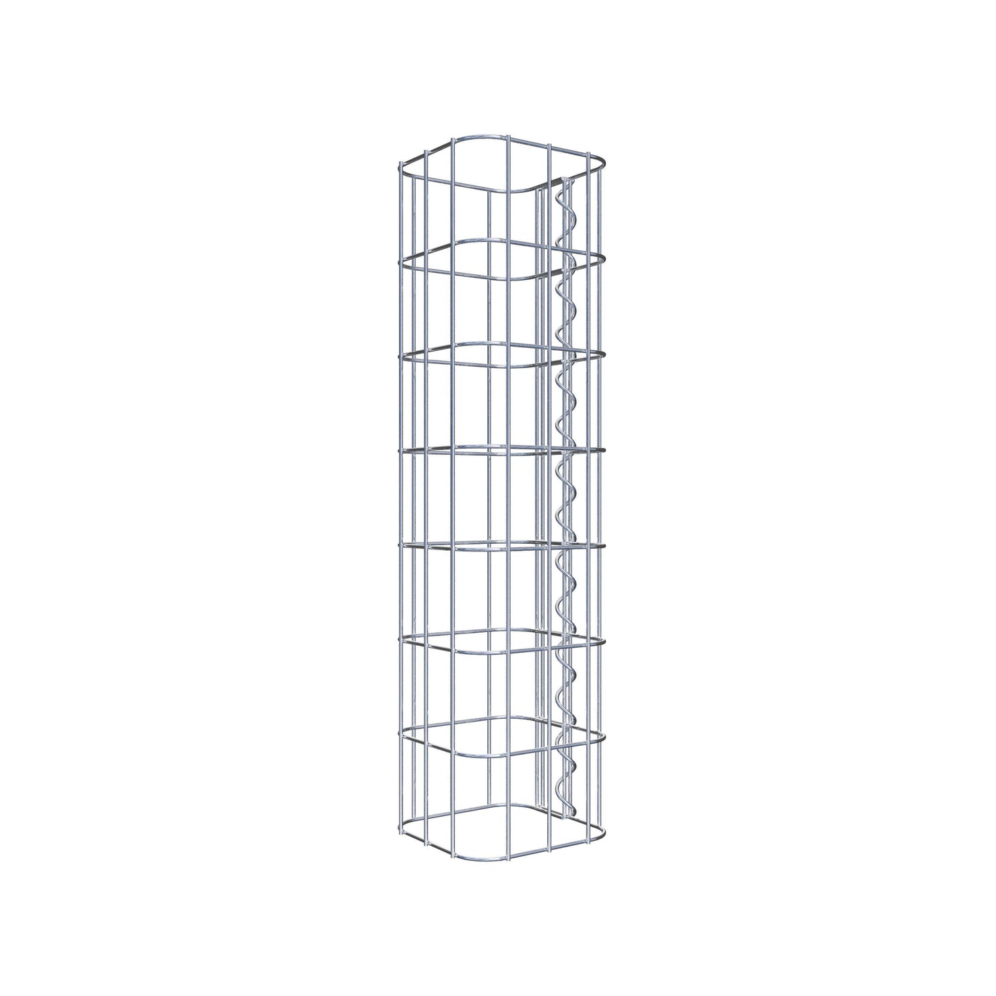 Coluna de gabião 17 x 17 cm, MW 5 x 10 cm quadrado