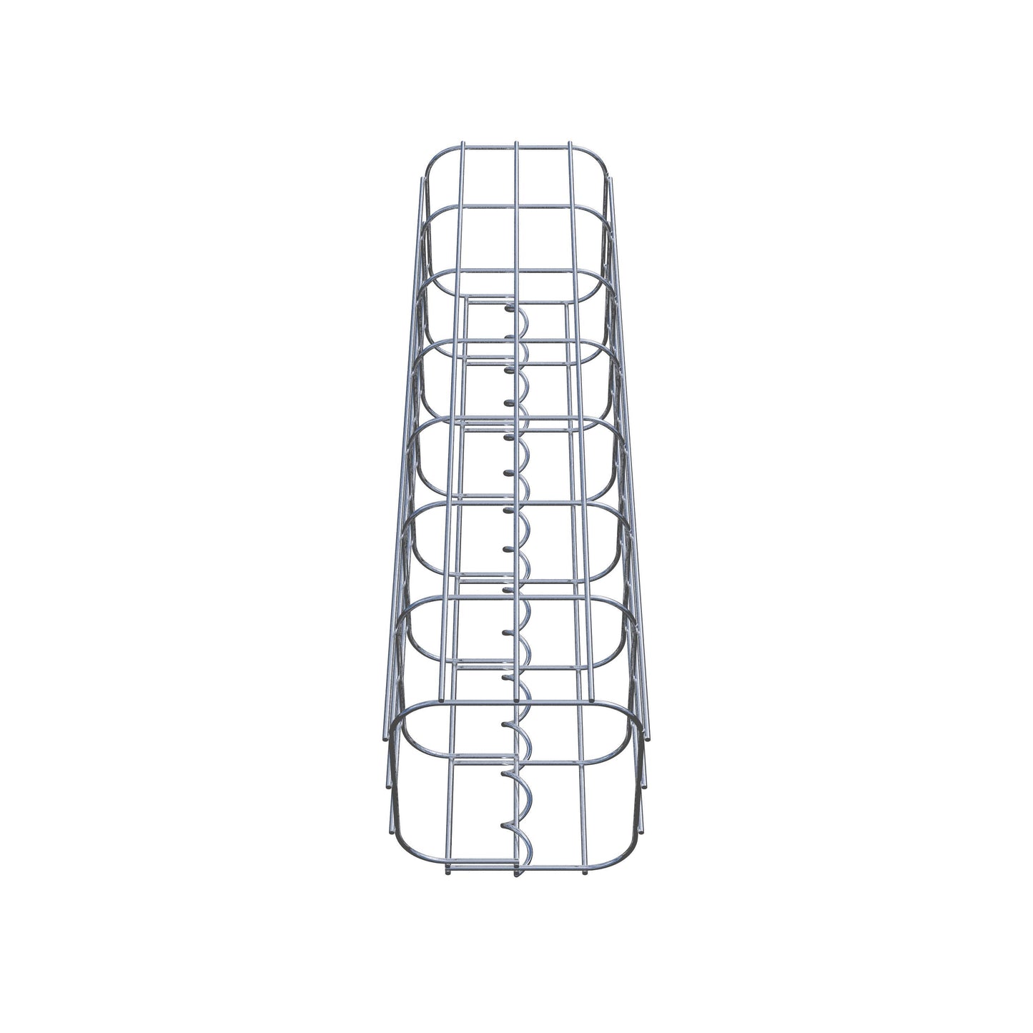 Coluna de gabião 17 x 17 cm, MW 5 x 10 cm quadrado