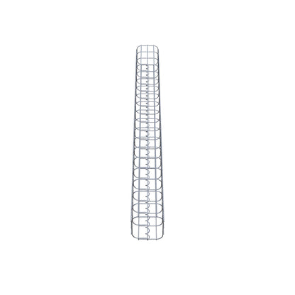 Coluna de gabião 17 x 17 cm, MW 5 x 10 cm quadrado