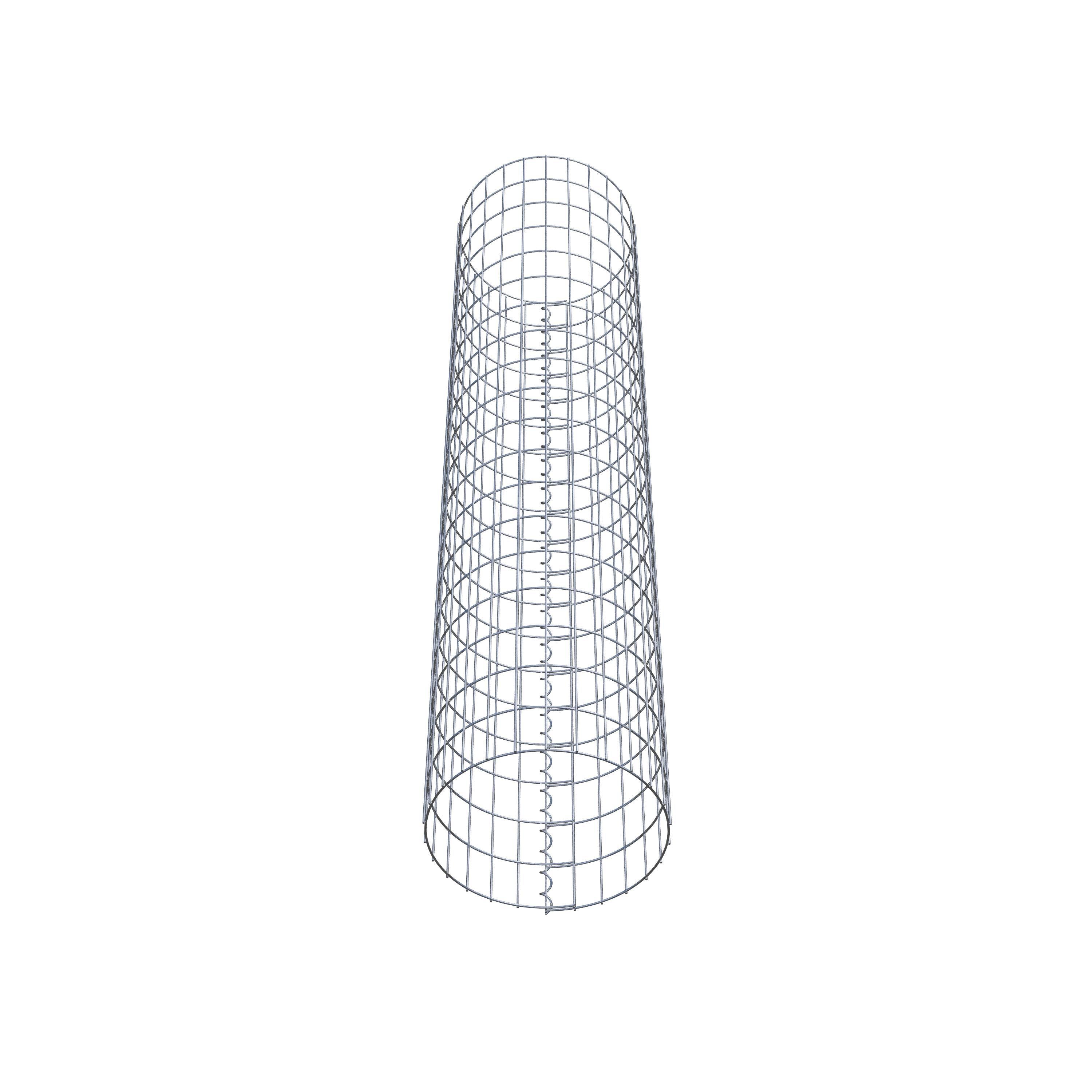 Coluna de gabião com diâmetro de 42 cm, MW 5 x 10 cm redondo