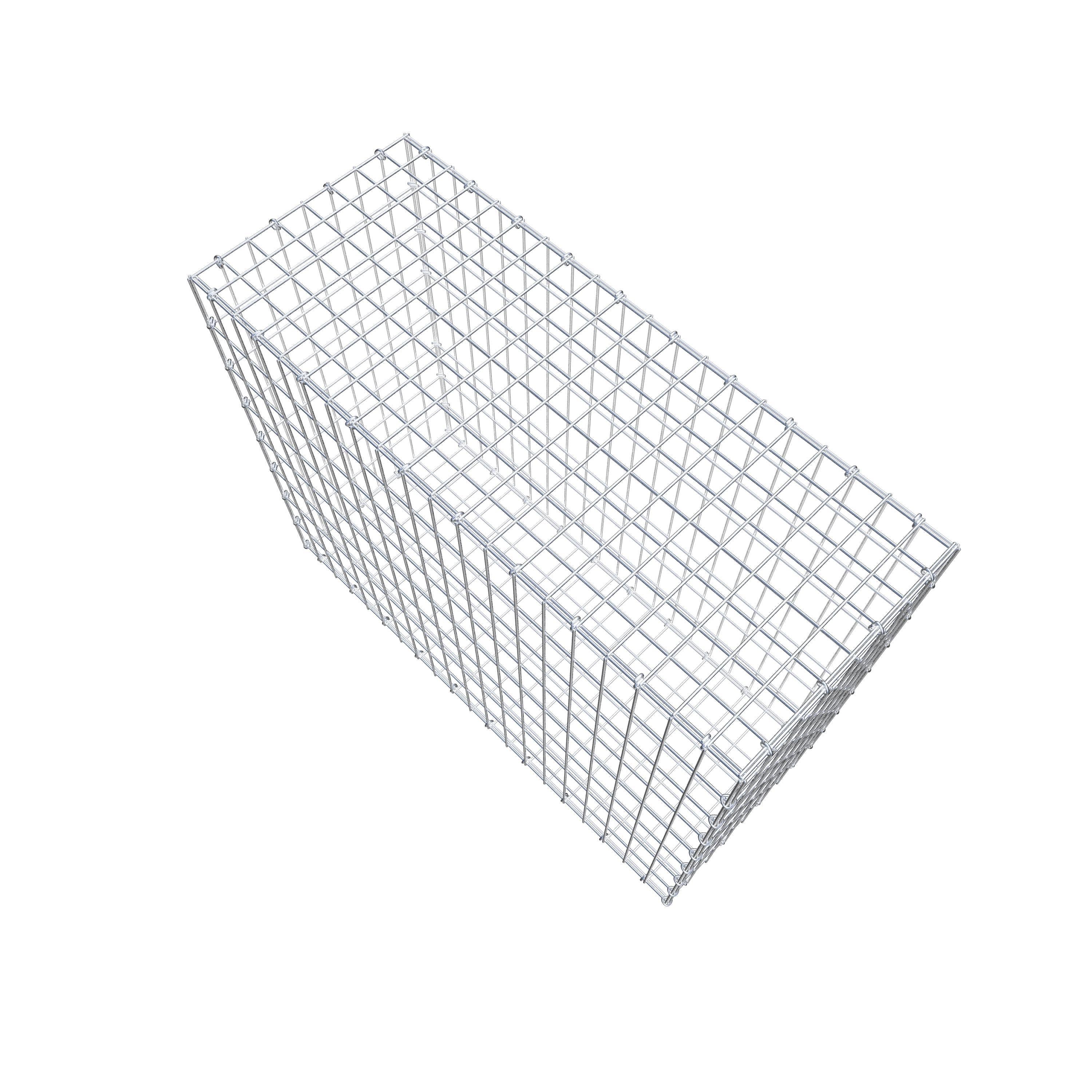 Gabione 100 cm x 80 cm x 40 cm (L x H x T), Maschenweite 5 cm x 10 cm, C-Ring