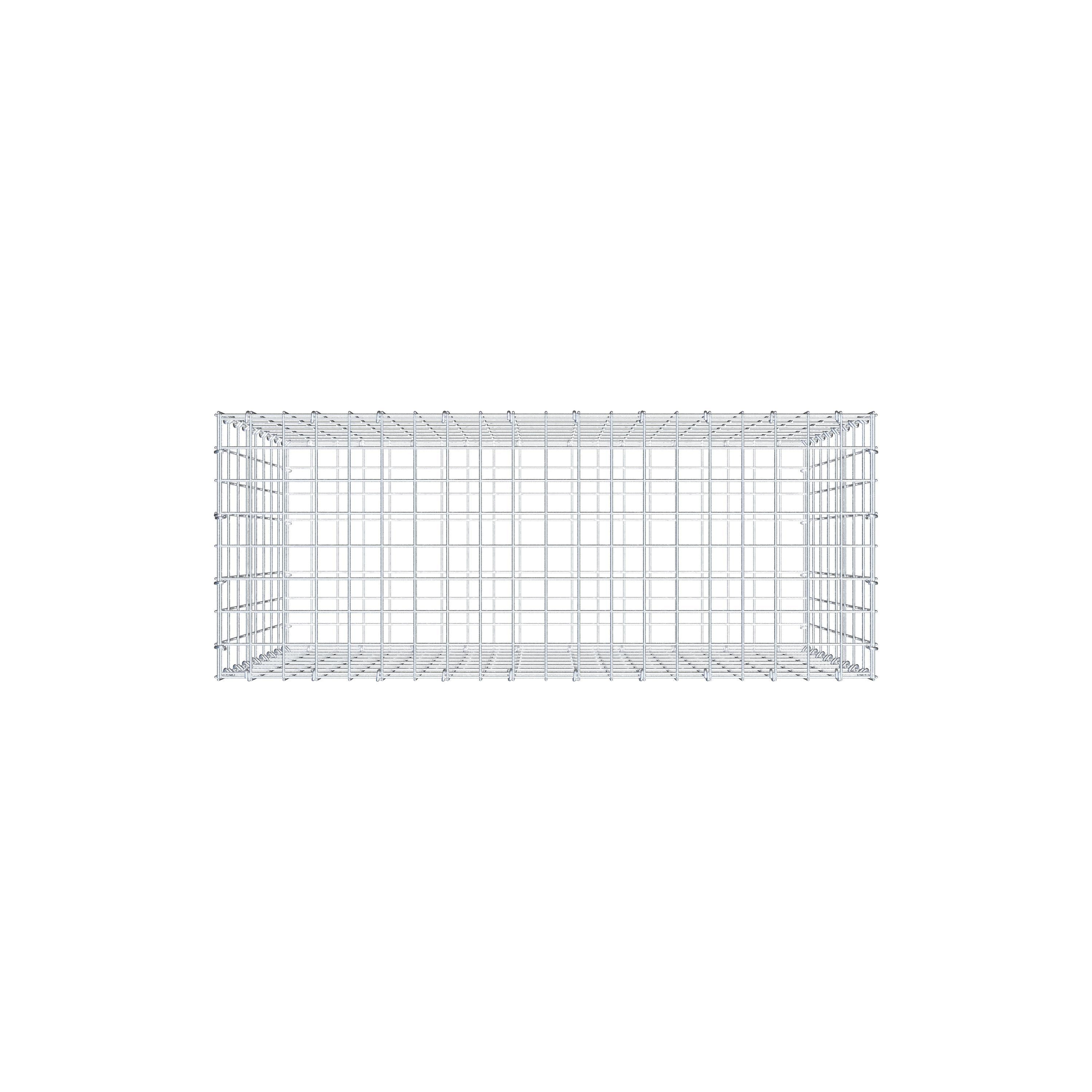 Gabion 100 cm x 80 cm x 40 cm (L x H x D), maskstorlek 5 cm x 10 cm, C-ring