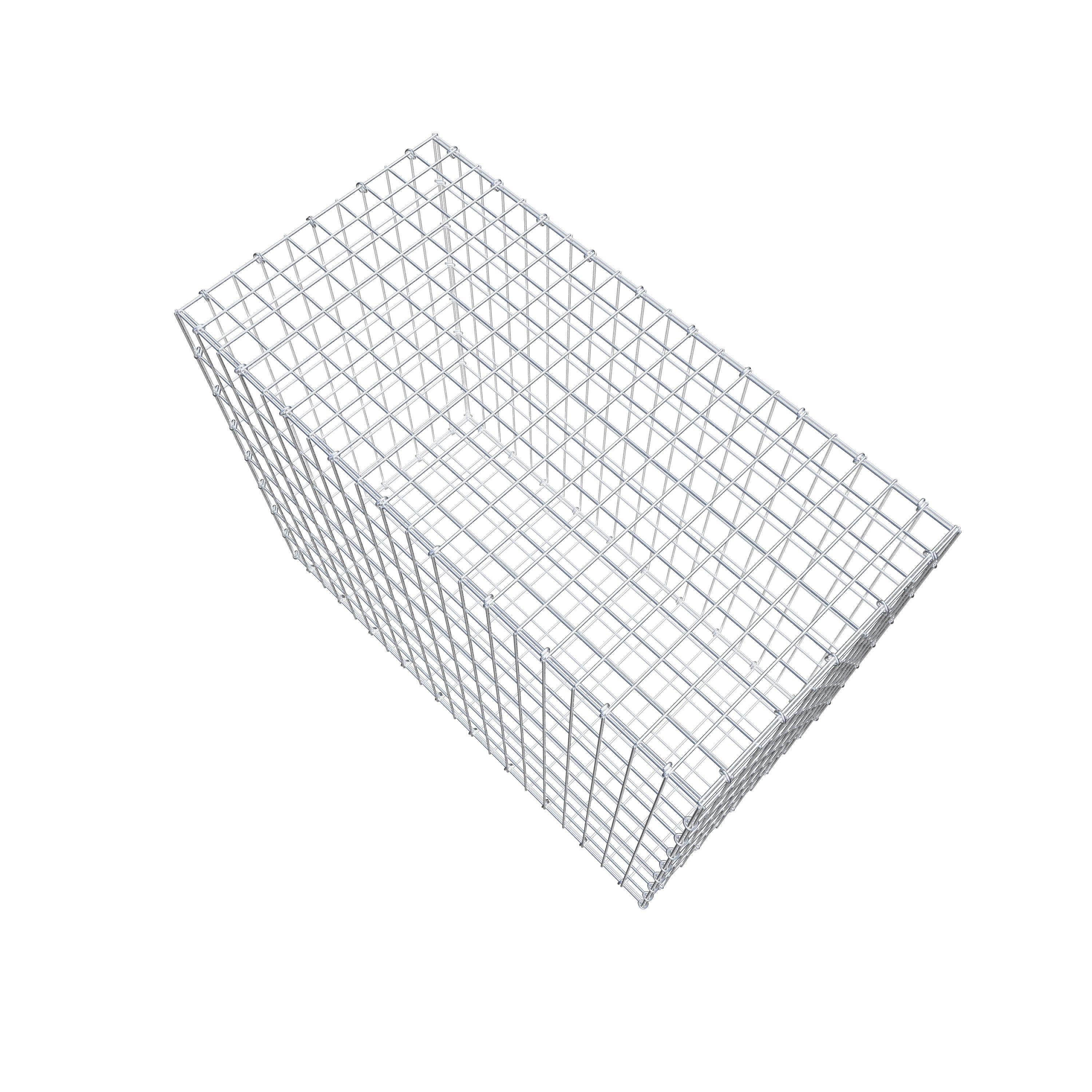 Gabion 100 cm x 80 cm x 50 cm (L x H x D), maskstorlek 5 cm x 10 cm, C-ring