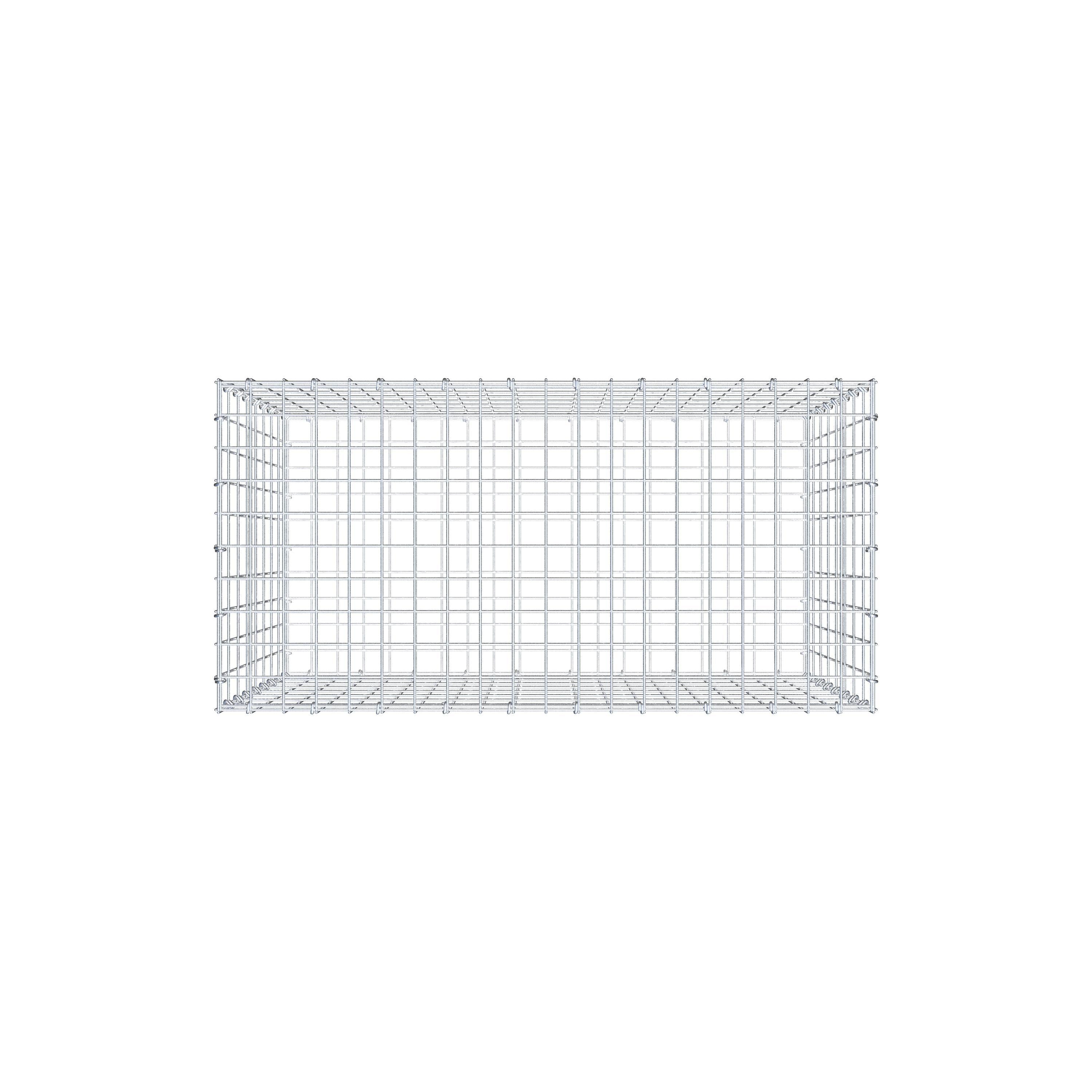 Gabion 100 cm x 80 cm x 50 cm (L x H x D), maskstorlek 5 cm x 10 cm, C-ring