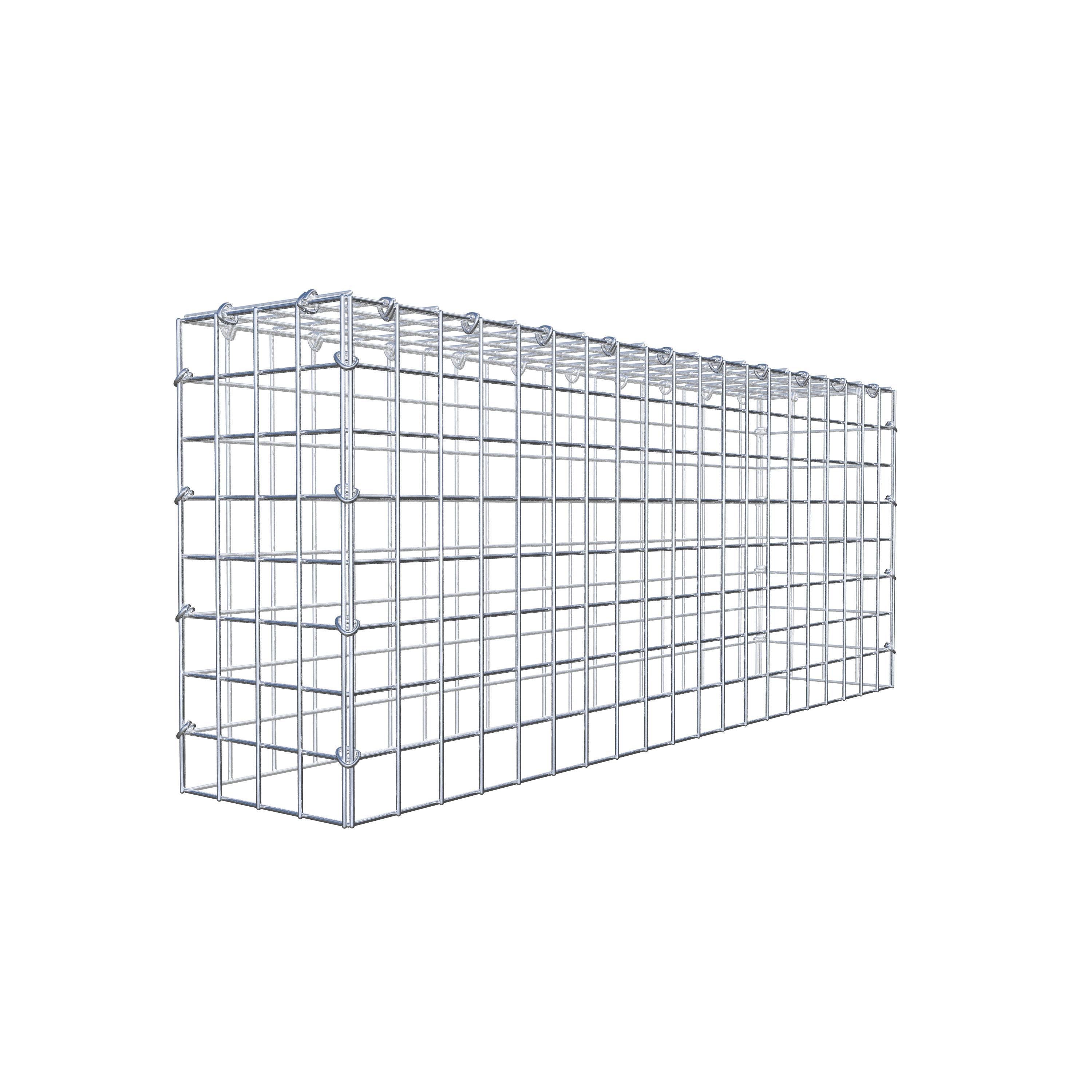 Typ 3 påbyggnadsgabion 100 cm x 40 cm x 20 cm (L x H x D), maskstorlek 5 cm x 5 cm, C-ring