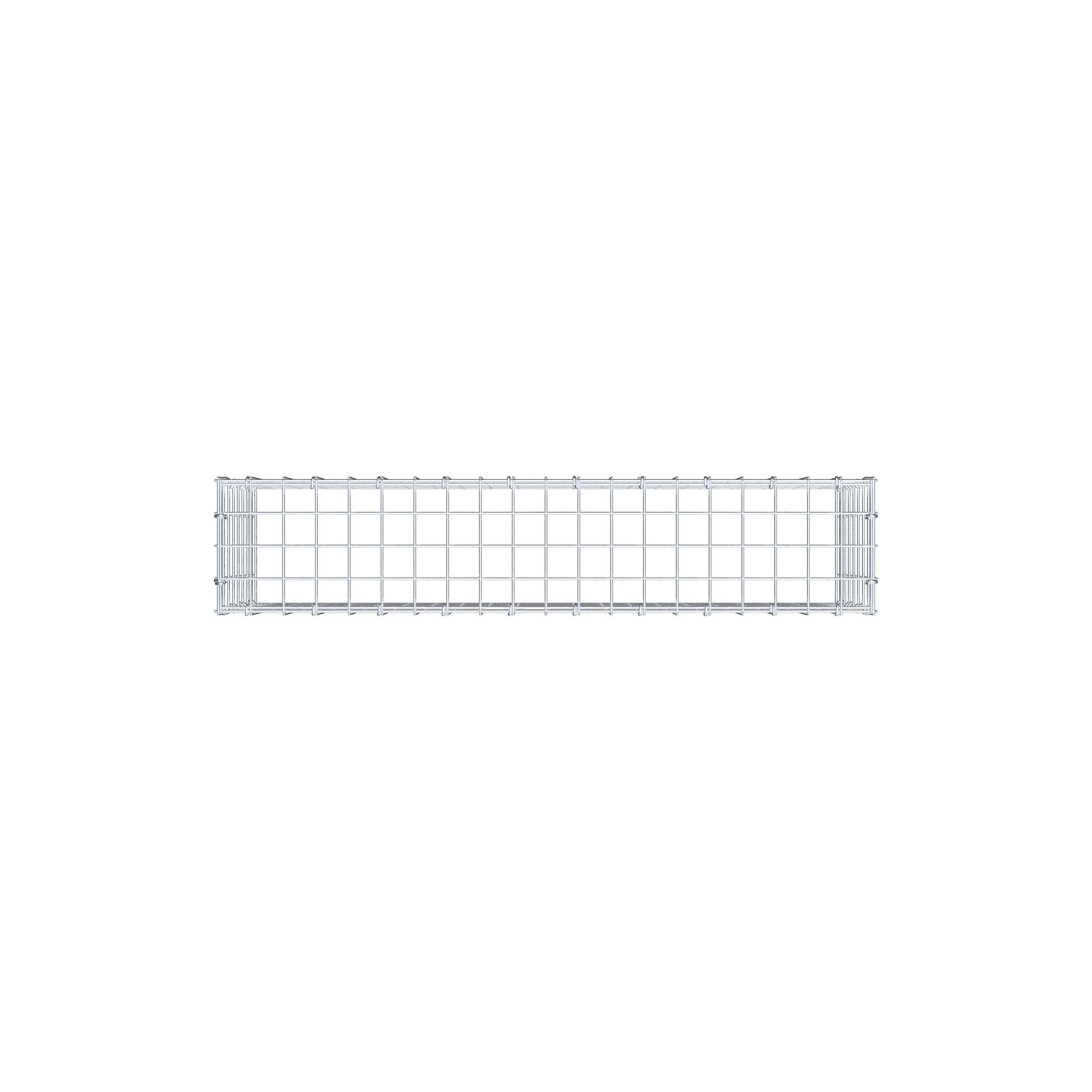 Typ 3 påbyggnadsgabion 100 cm x 40 cm x 20 cm (L x H x D), maskstorlek 5 cm x 5 cm, C-ring