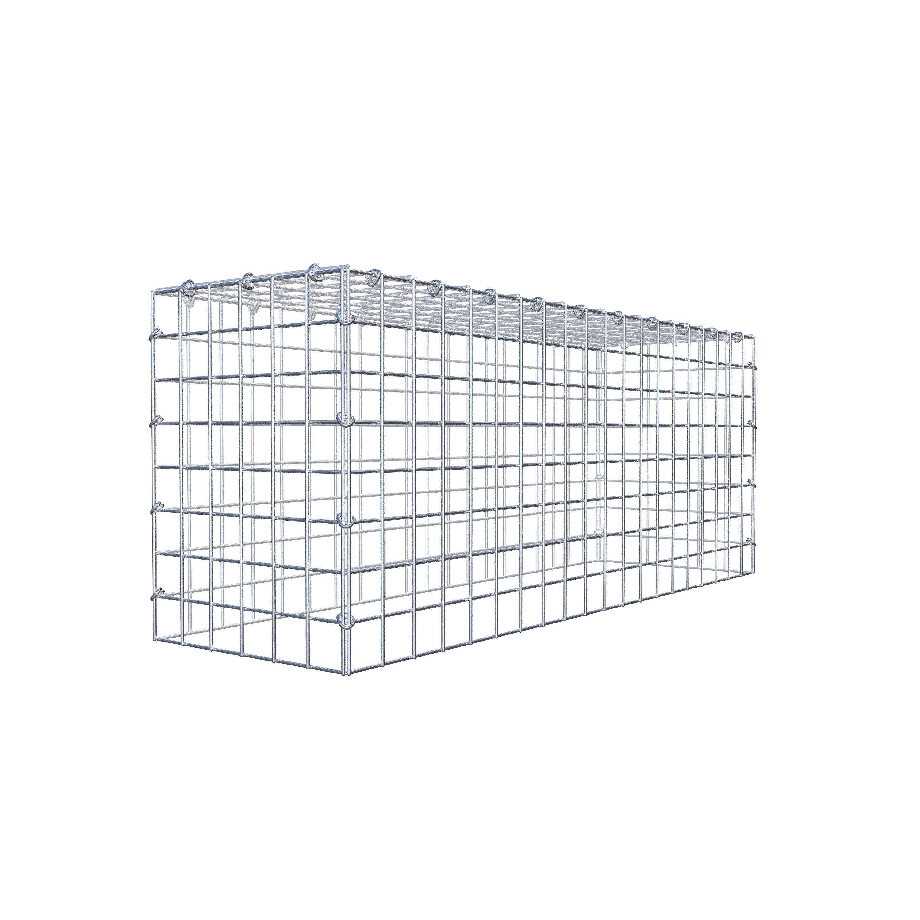 Typ 3 påbyggnadsgabion 100 cm x 40 cm x 30 cm (L x H x D), maskstorlek 5 cm x 5 cm, C-ring