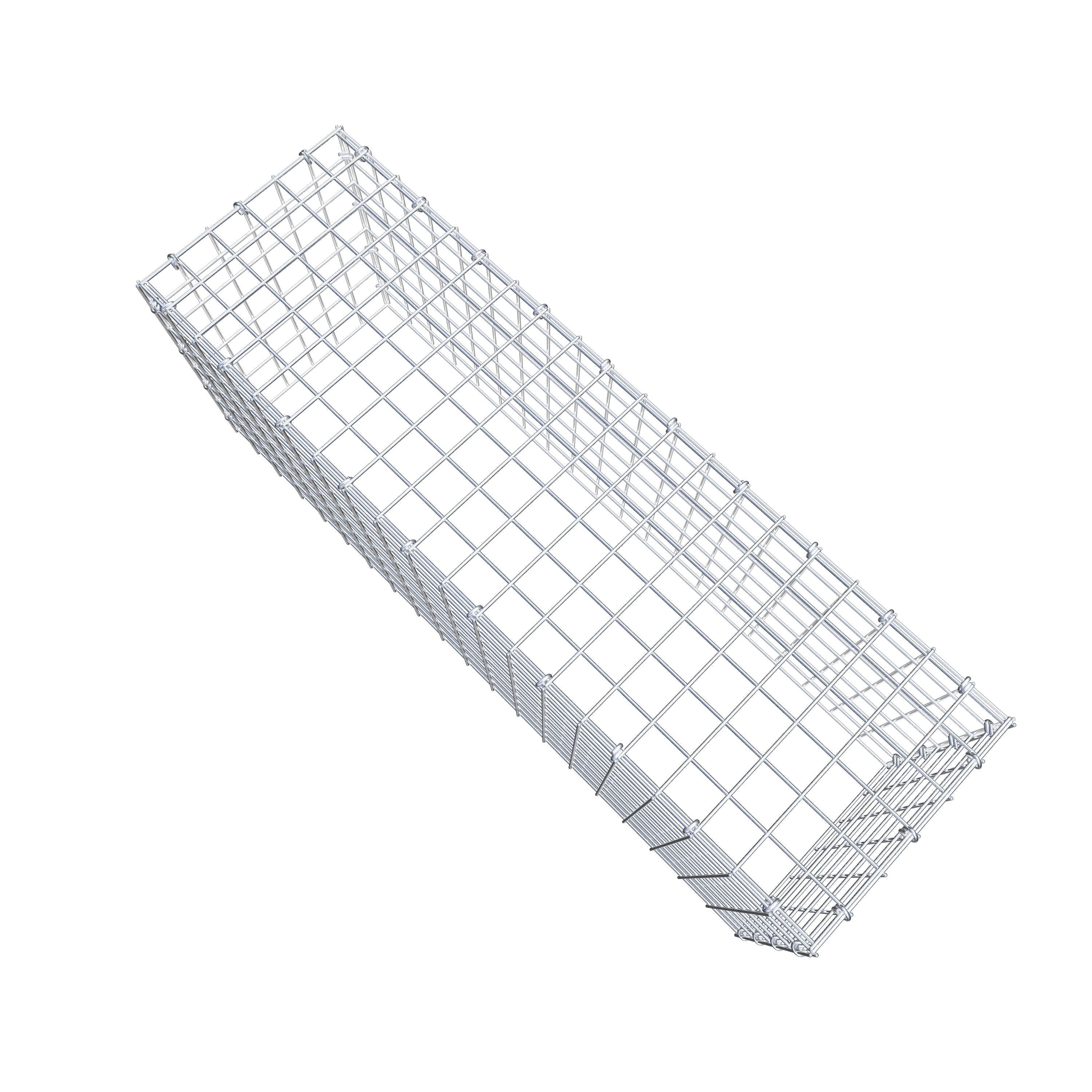 Typ 3 påbyggnadsgabion 100 cm x 40 cm x 30 cm (L x H x D), maskstorlek 5 cm x 5 cm, C-ring