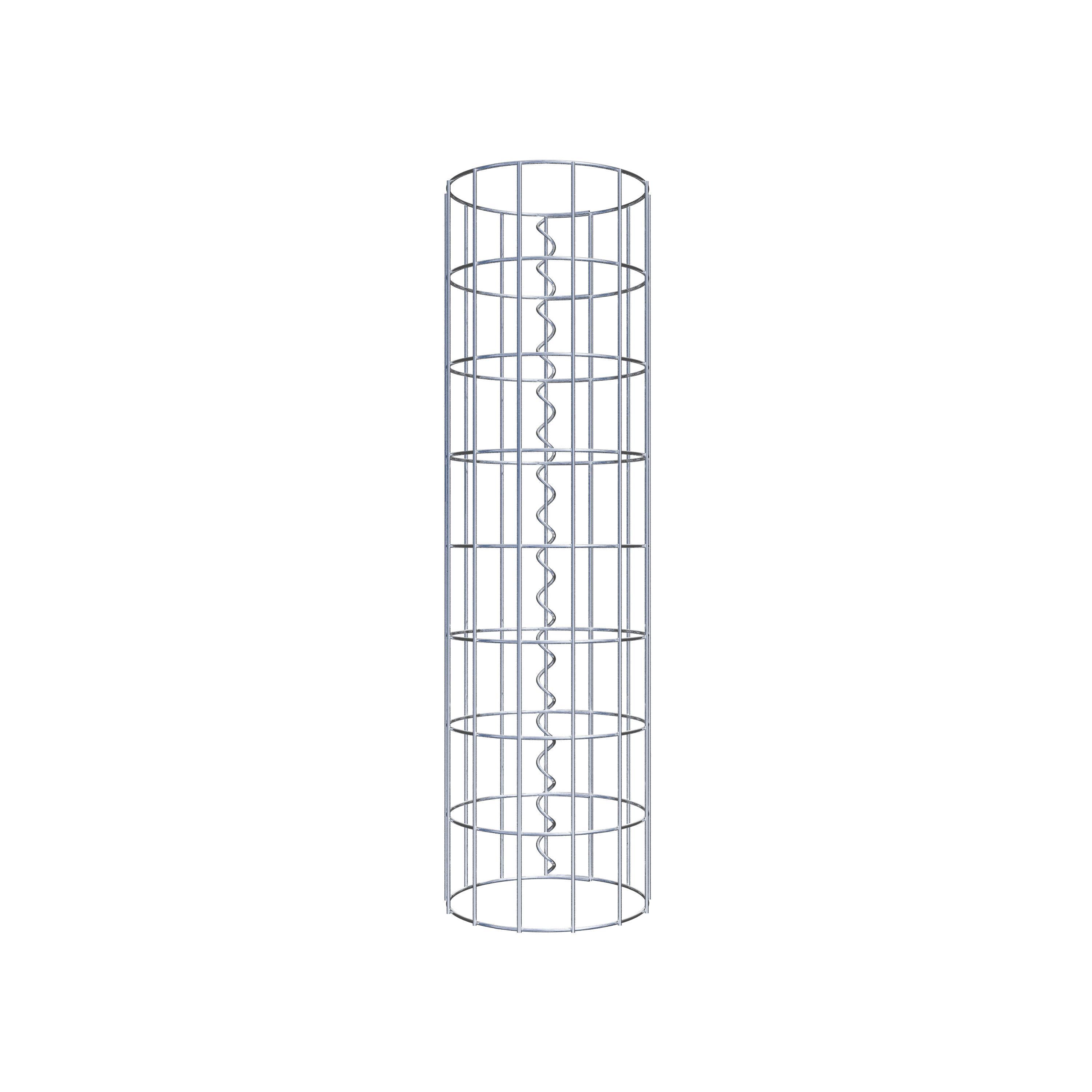 Colonne de gabion ronde 22 cm de diamètre, 80 cm de hauteur, mailles 5 cm x 10 cm