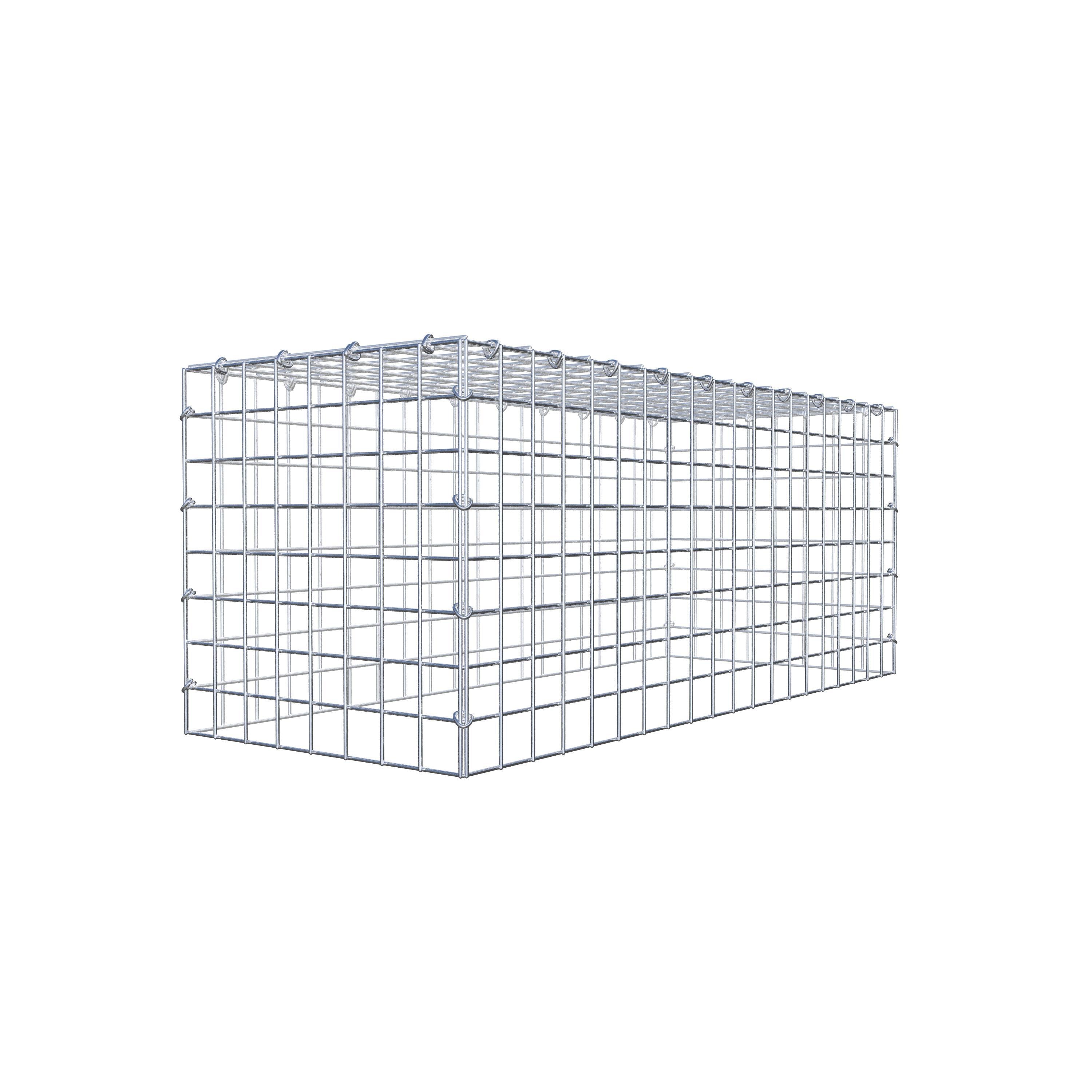 Typ 3 påbyggnadsgabion 100 cm x 40 cm x 40 cm (L x H x D), maskstorlek 5 cm x 5 cm, C-ring