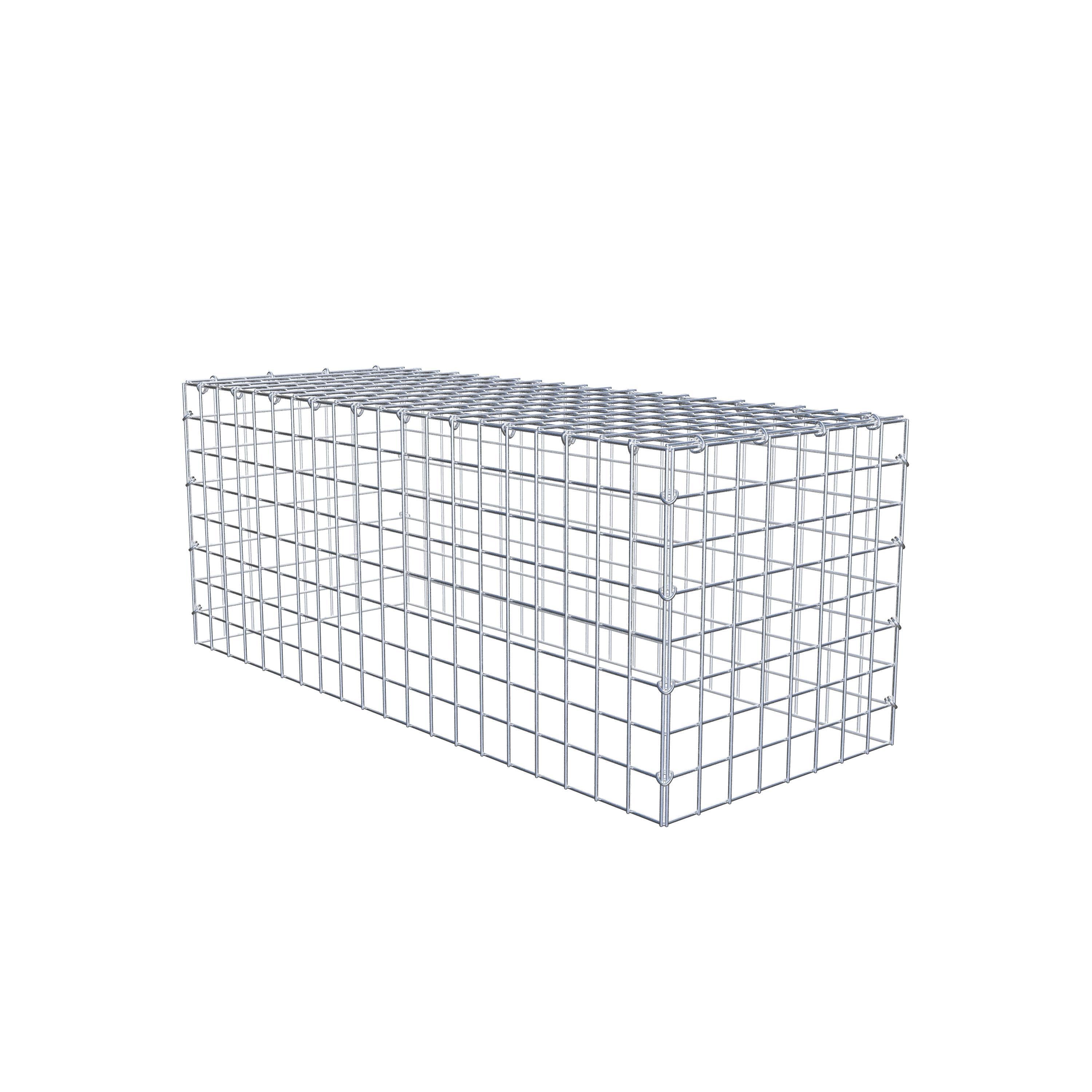 Typ 3 påbyggnadsgabion 100 cm x 40 cm x 40 cm (L x H x D), maskstorlek 5 cm x 5 cm, C-ring