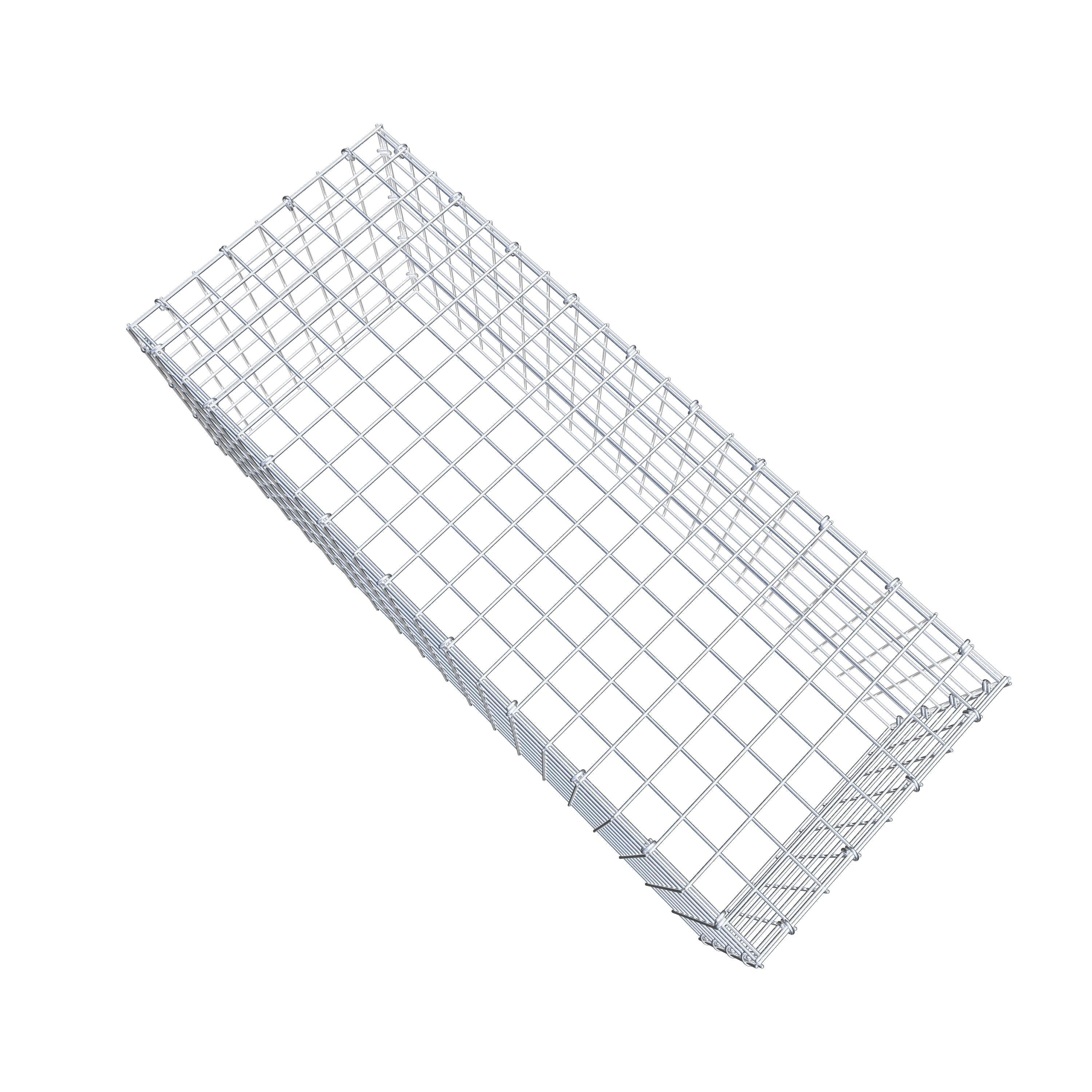 Typ 3 påbyggnadsgabion 100 cm x 40 cm x 40 cm (L x H x D), maskstorlek 5 cm x 5 cm, C-ring