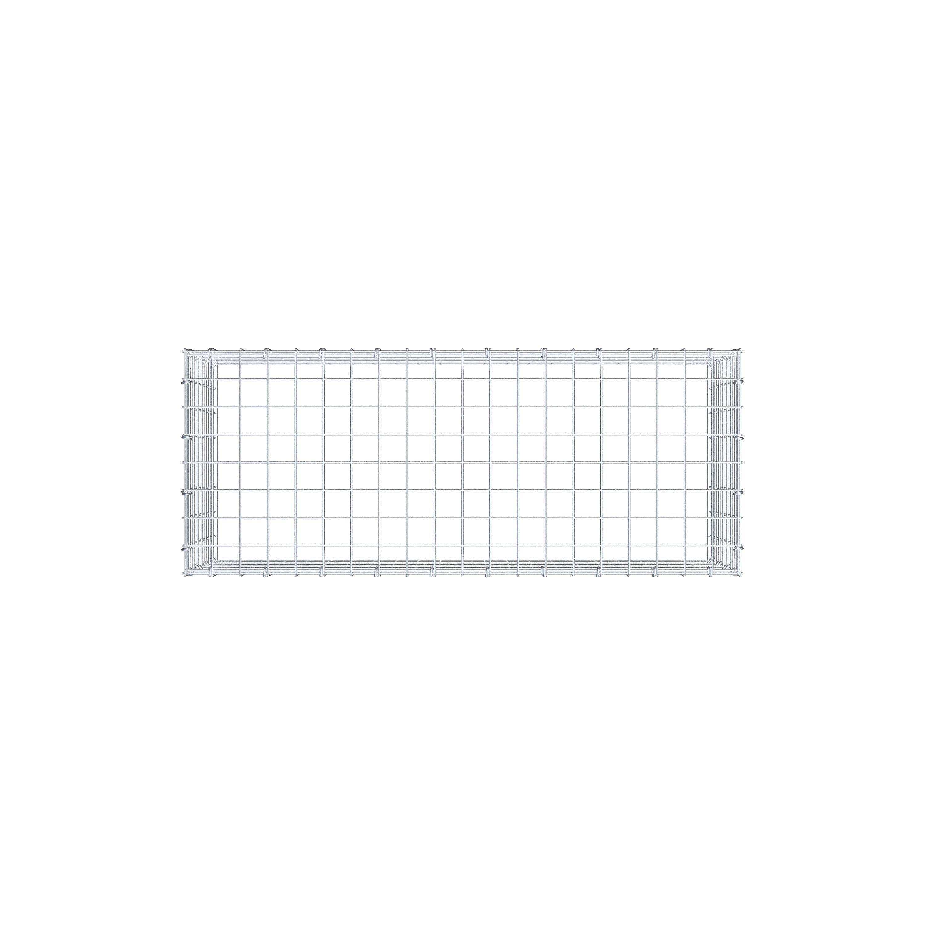 Typ 3 påbyggnadsgabion 100 cm x 40 cm x 40 cm (L x H x D), maskstorlek 5 cm x 5 cm, C-ring