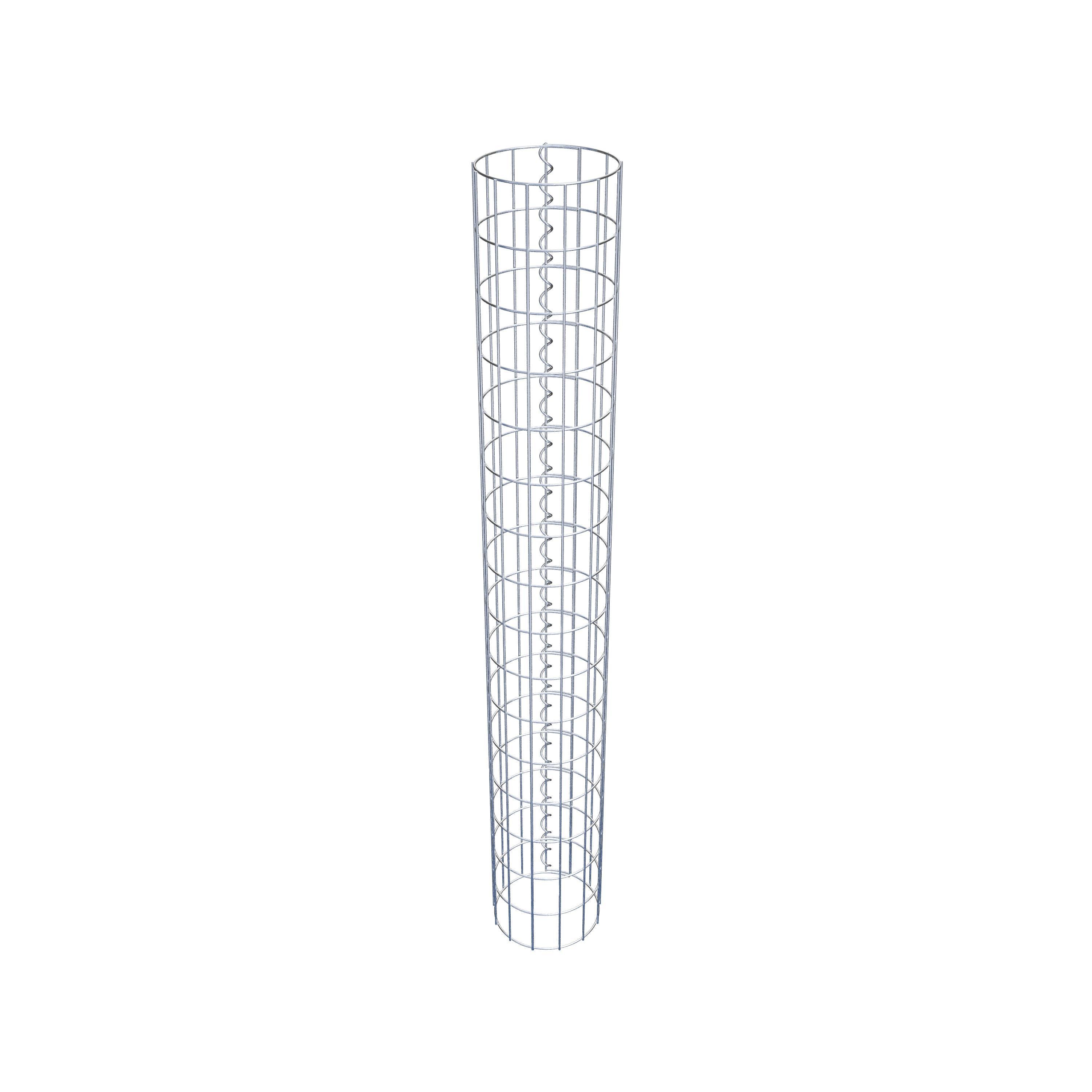 Colonne de gabion ronde 22 cm de diamètre, 160 cm de hauteur, maille 5 cm x 10 cm