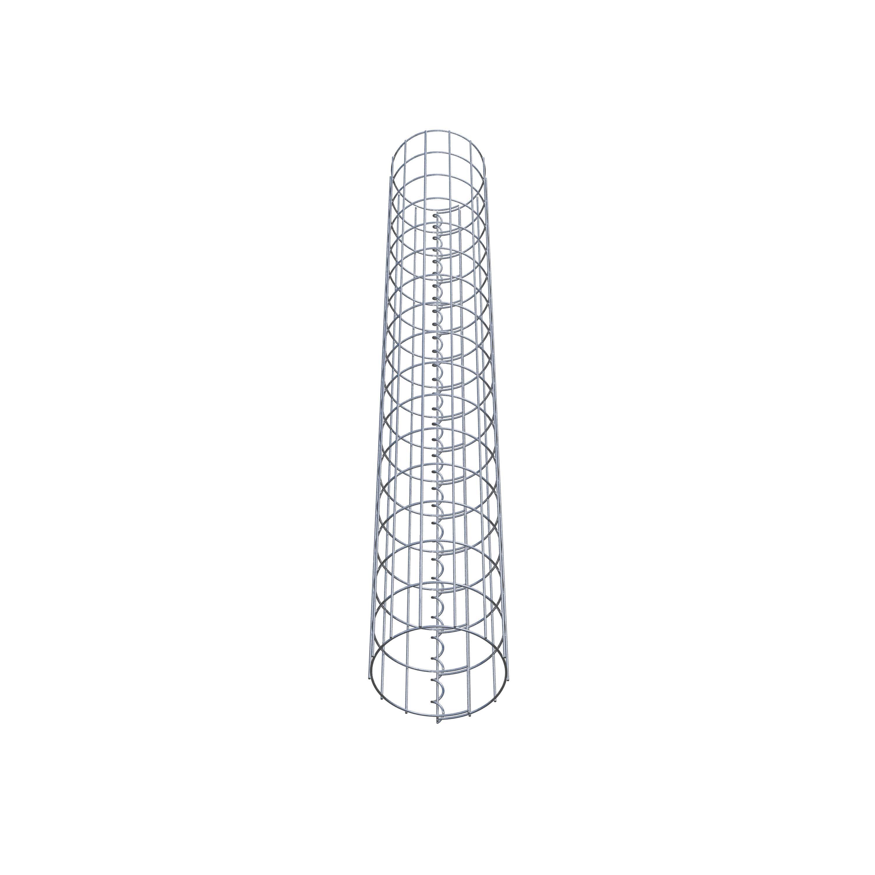 Colonne de gabion ronde 22 cm de diamètre, 160 cm de hauteur, maille 5 cm x 10 cm