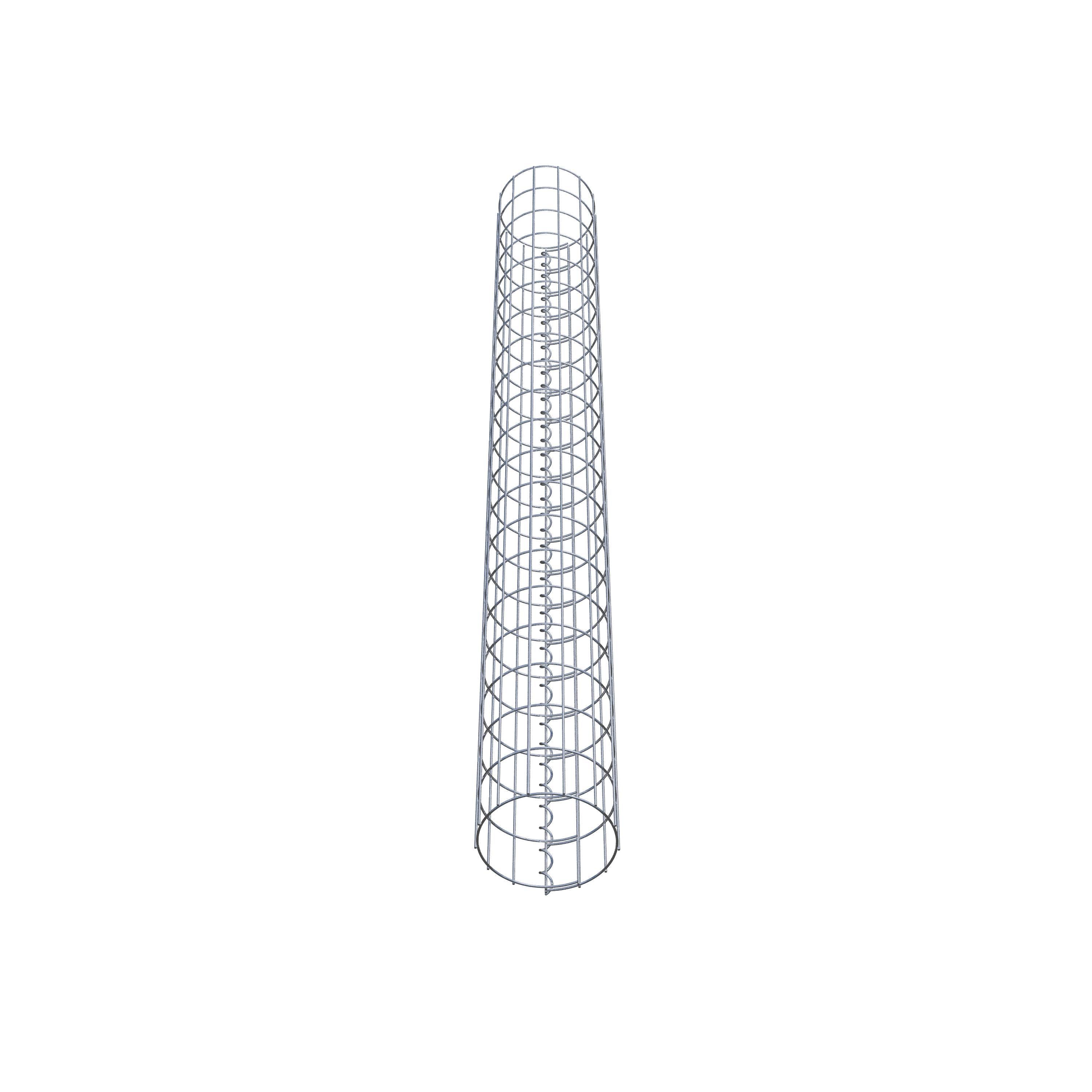 Colonne de gabion ronde 22 cm de diamètre, 200 cm de hauteur, maille 5 cm x 10 cm