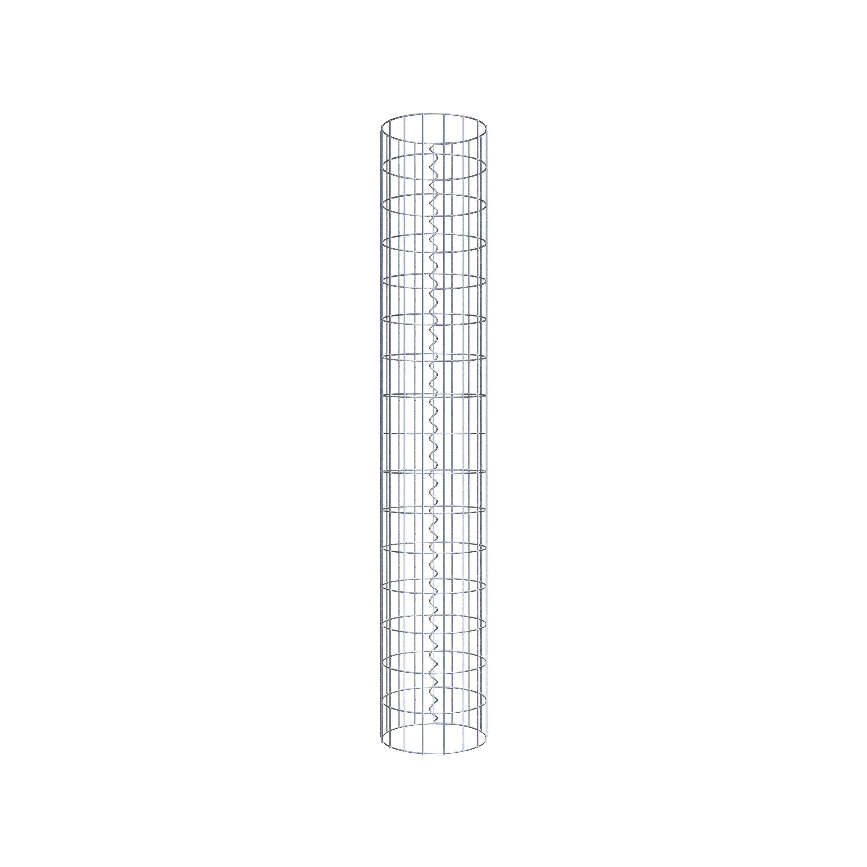 Colonne de gabion ronde 27 cm de diamètre, 160 cm de hauteur, maille 5 cm x 10 cm